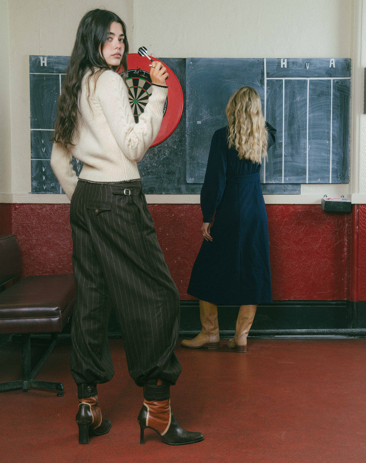 The Wool Pin Stripe Trousers
