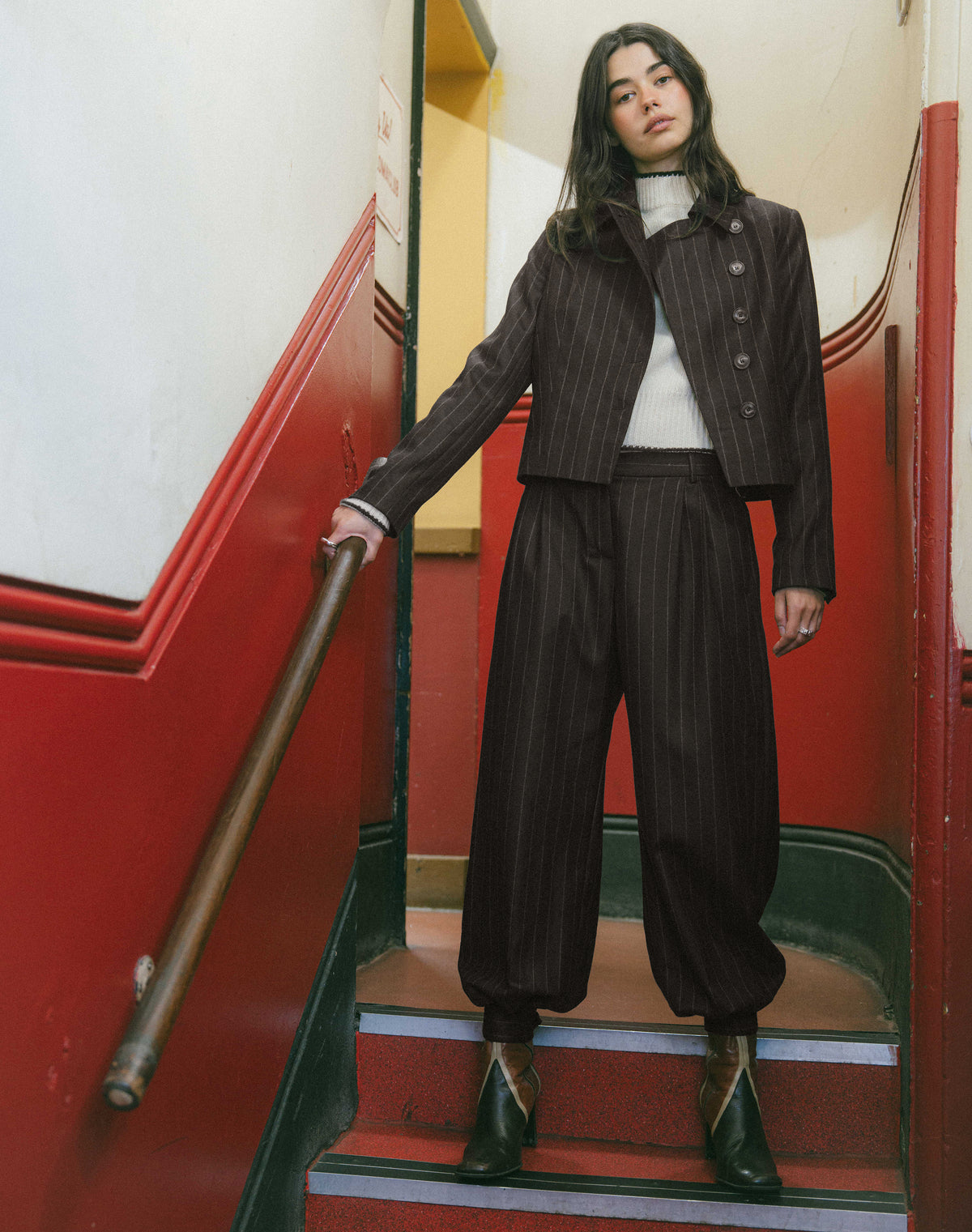 The Wool Pin Stripe Jacket