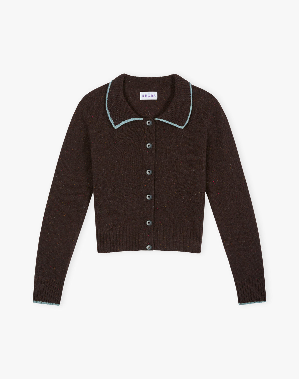 Wool Donegal Collared Cardigan