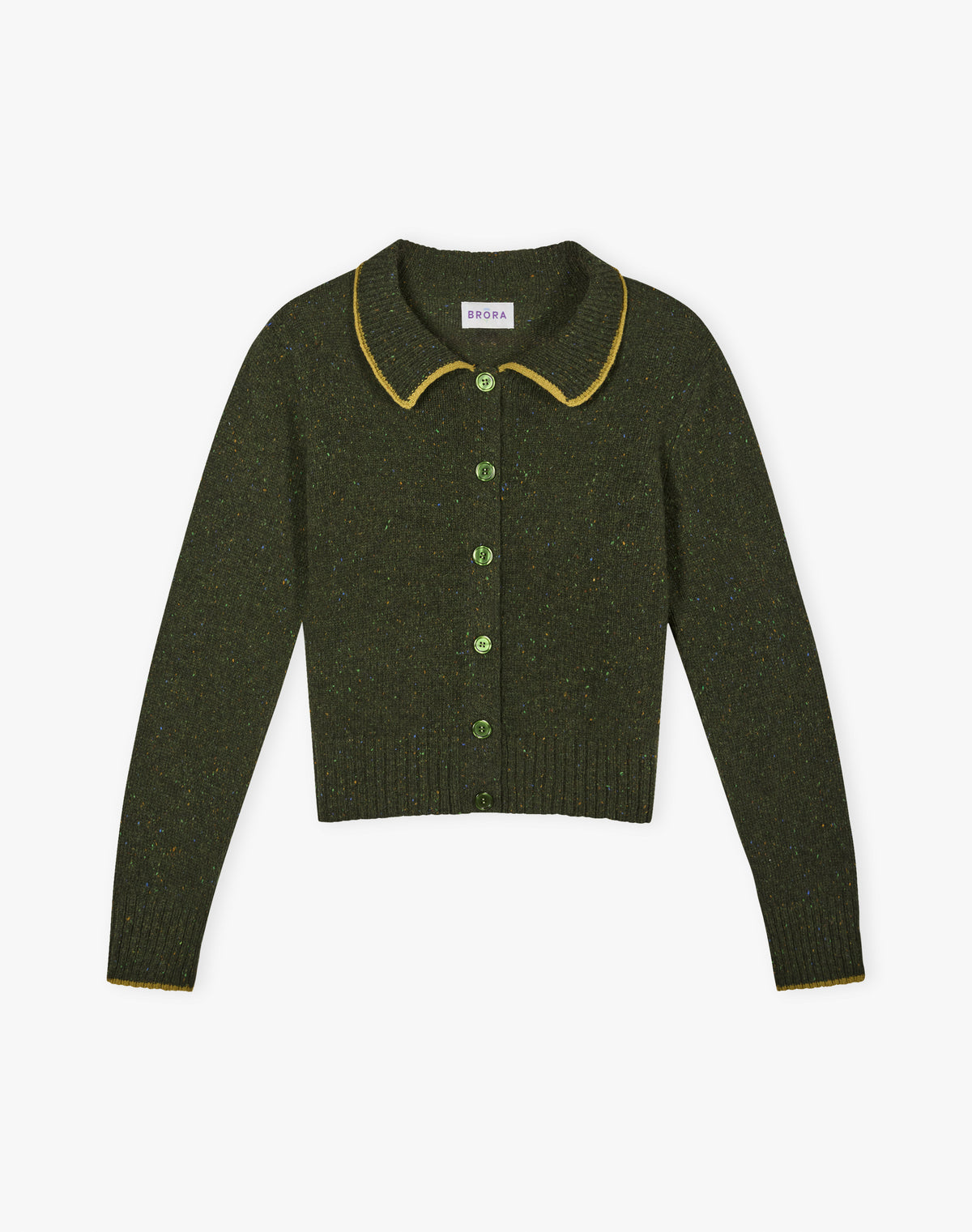 Wool Donegal Collared Cardigan