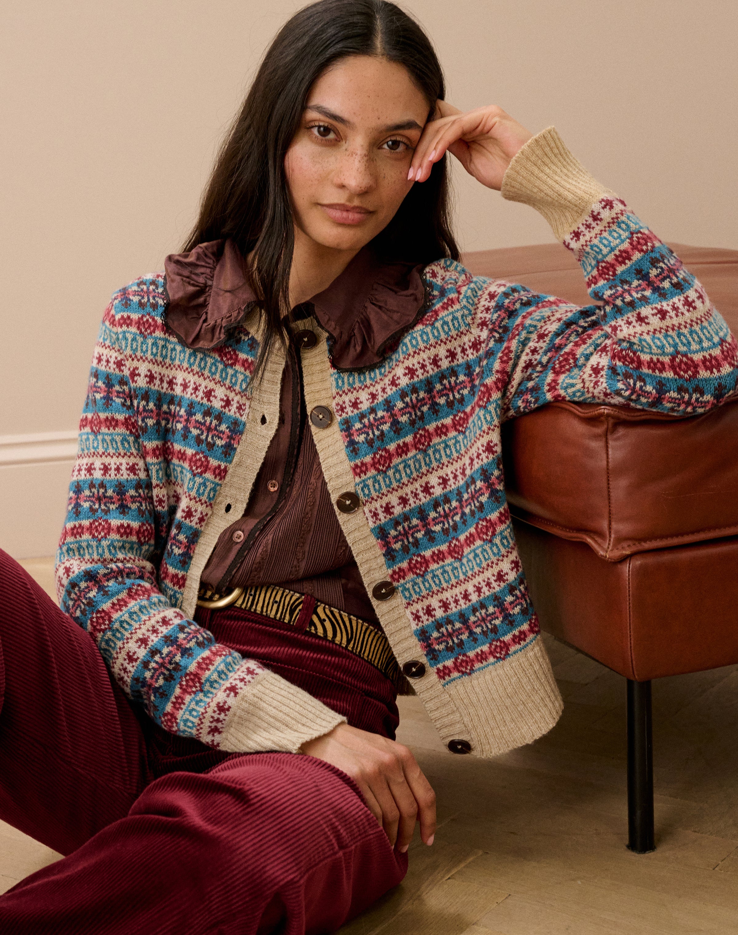 Merino Lambswool Fair Isle Cardigan