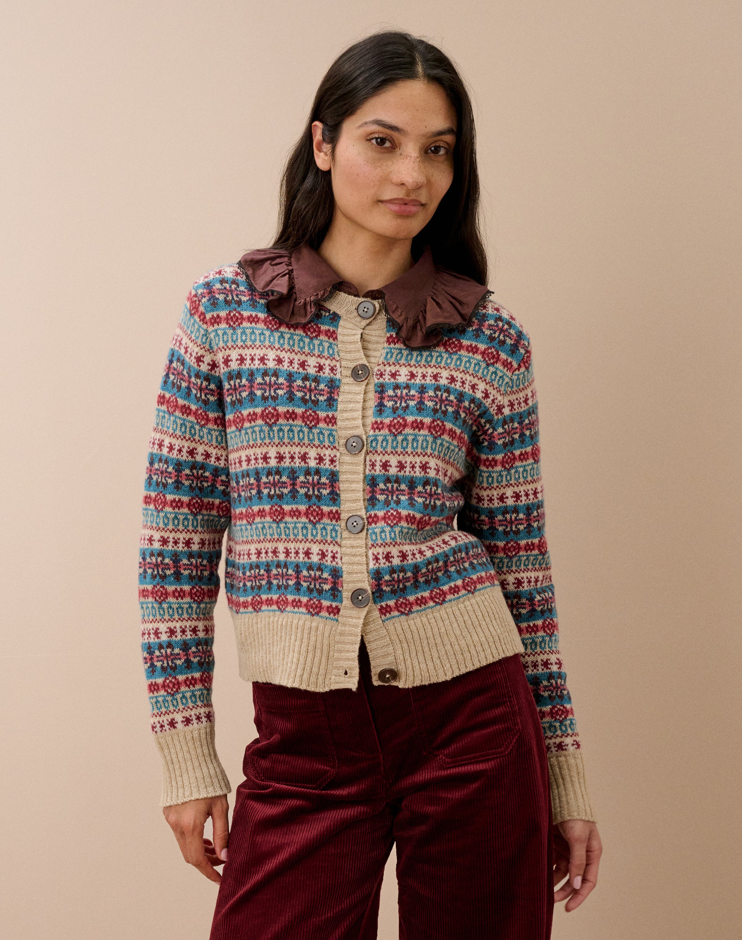 Merino Lambswool Fair Isle Cardigan