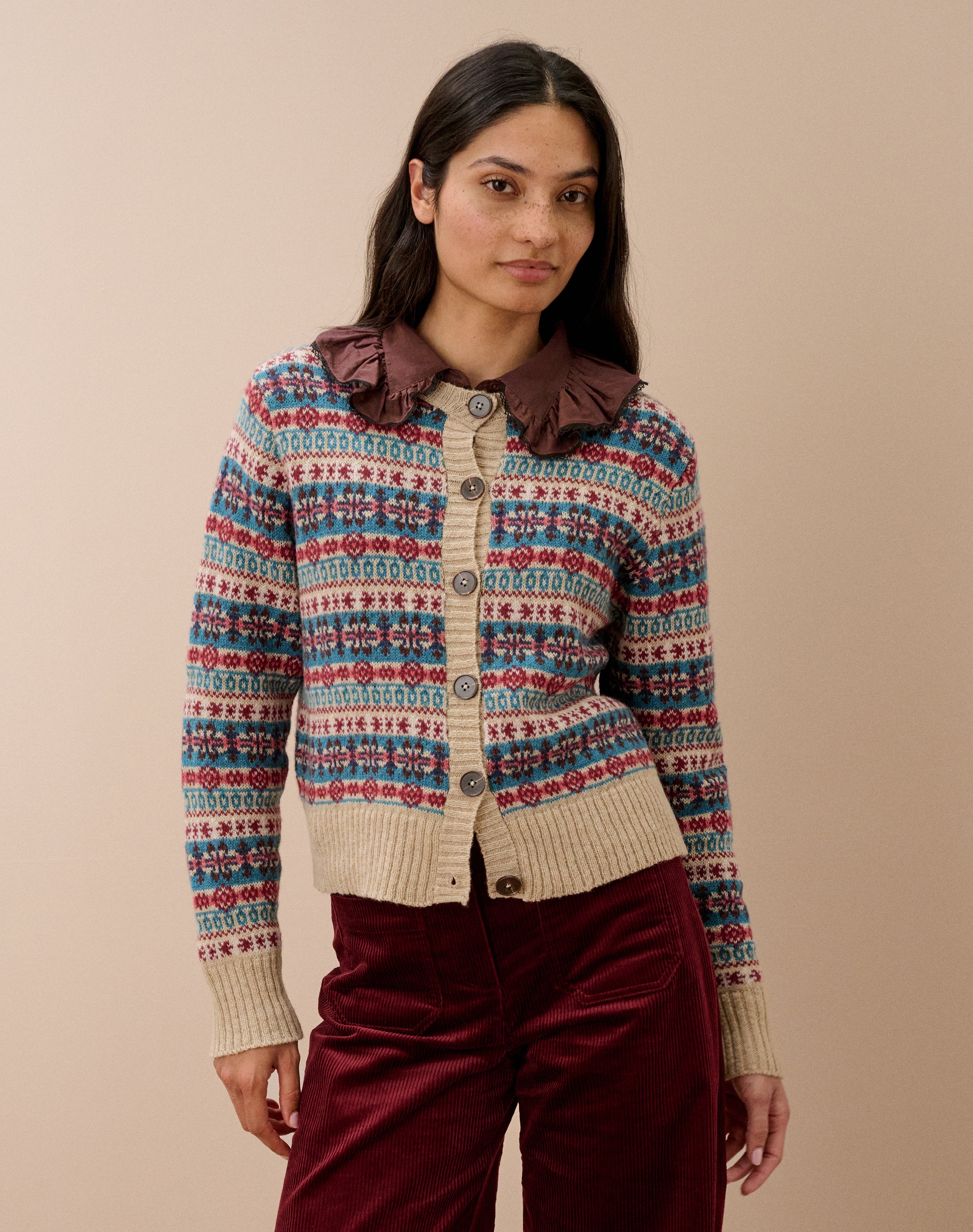 Merino Lambswool Fair Isle Cardigan