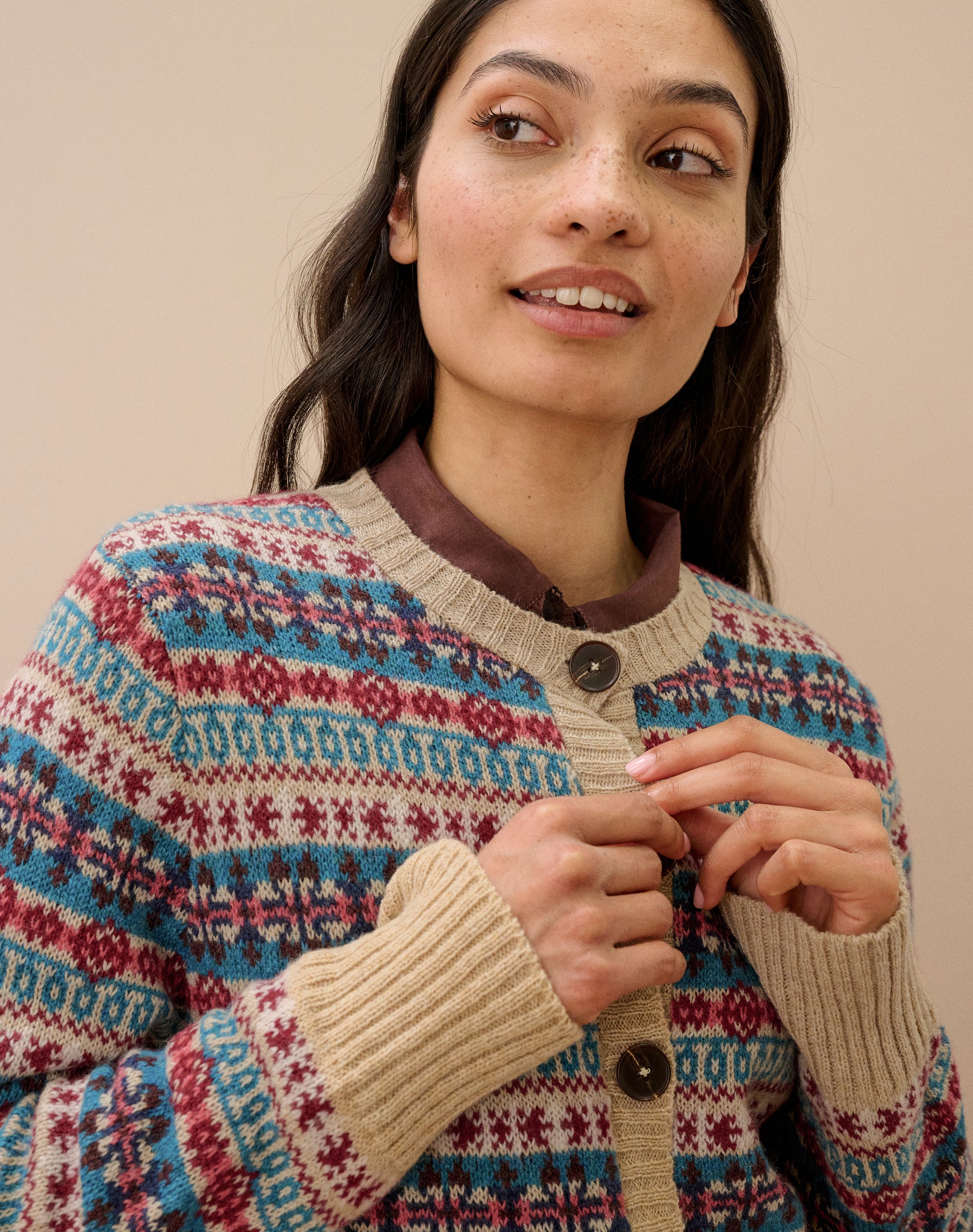 Merino Lambswool Fair Isle Cardigan