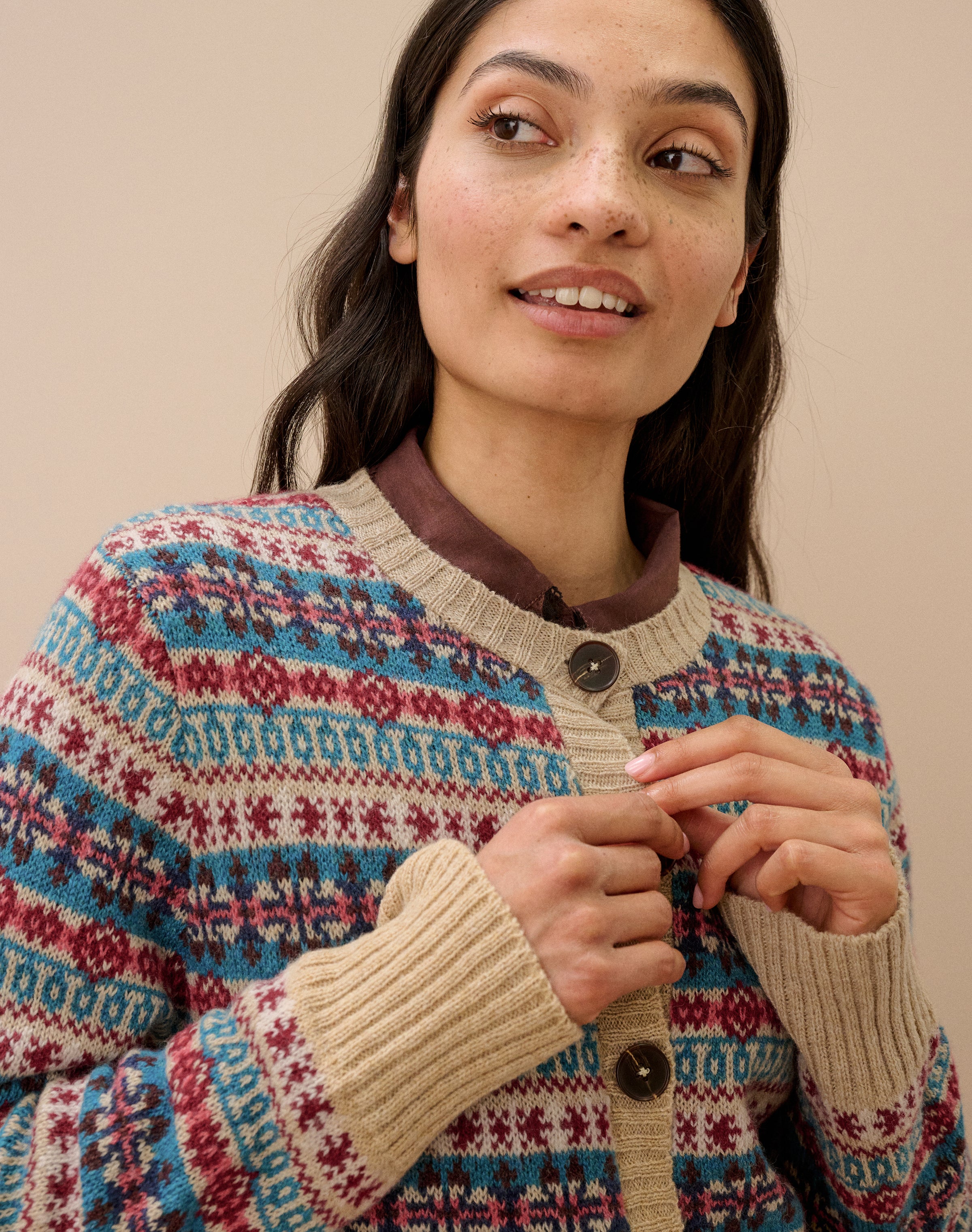 Merino Lambswool Fair Isle Cardigan