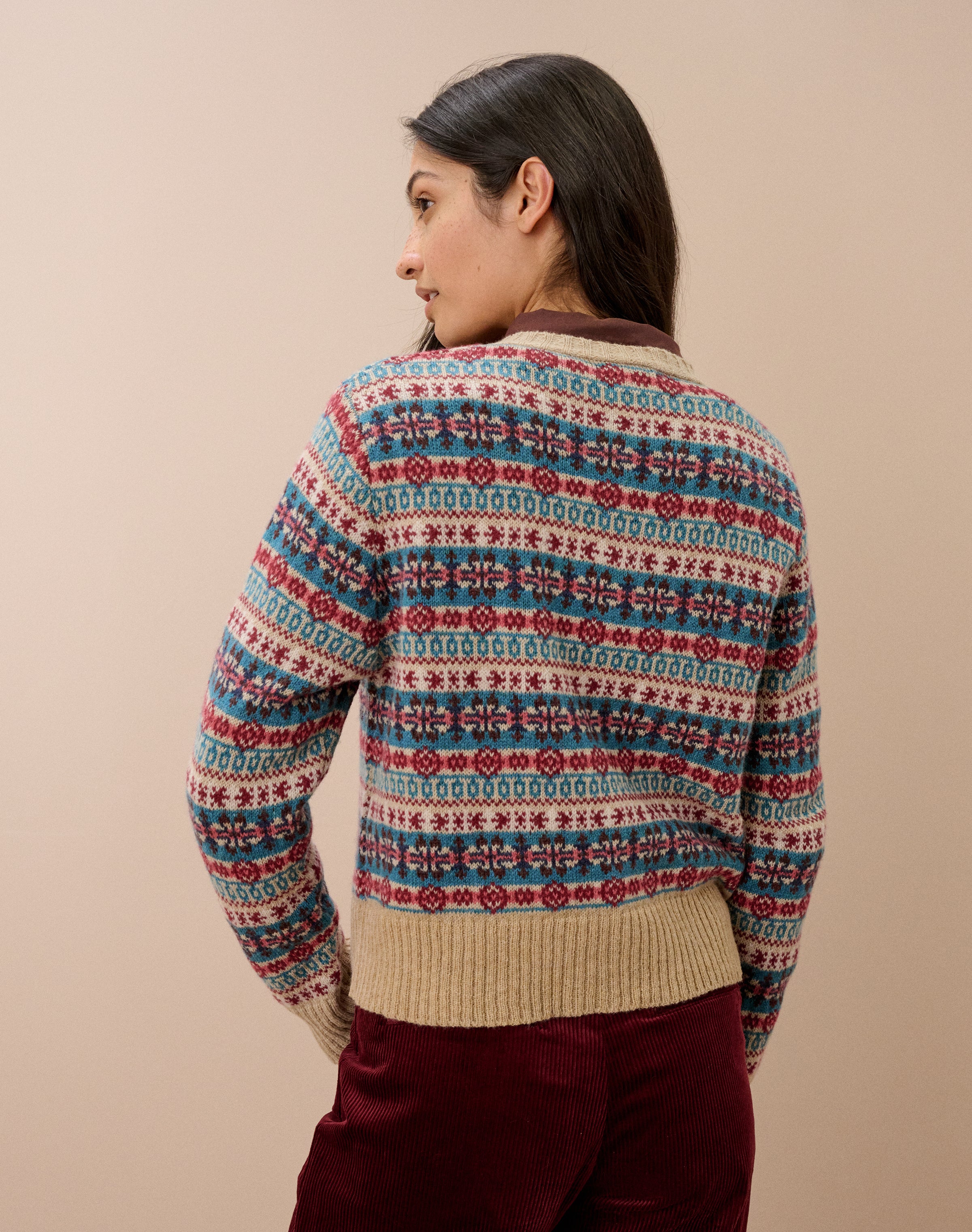 Merino Lambswool Fair Isle Cardigan