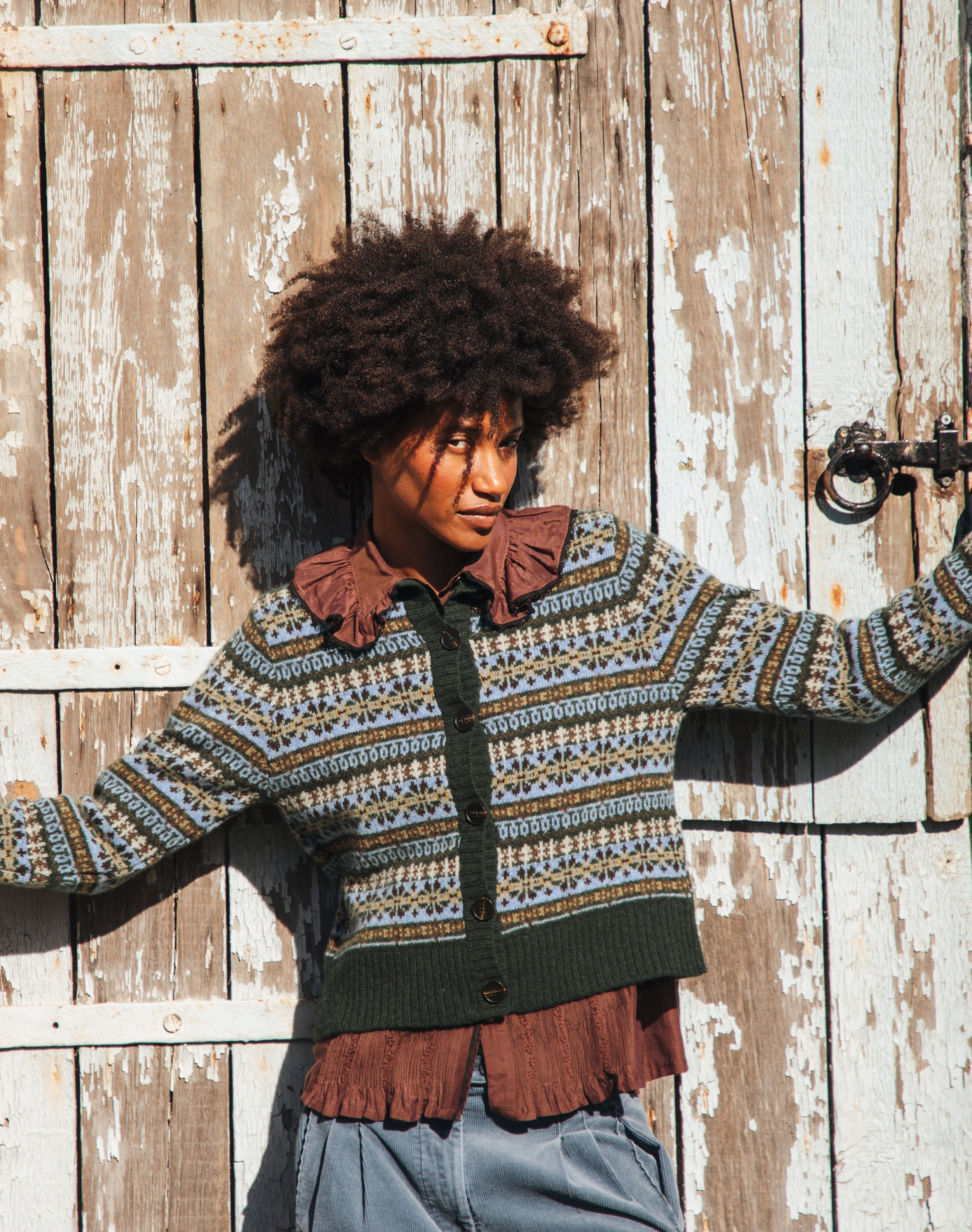 Merino Lambswool Fair Isle Cardigan