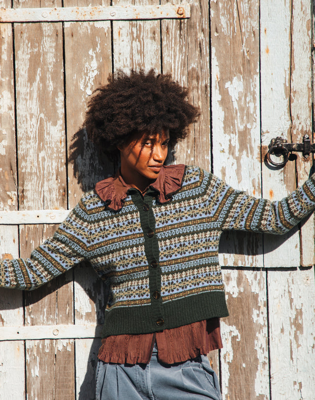 Merino Lambswool Fair Isle Cardigan