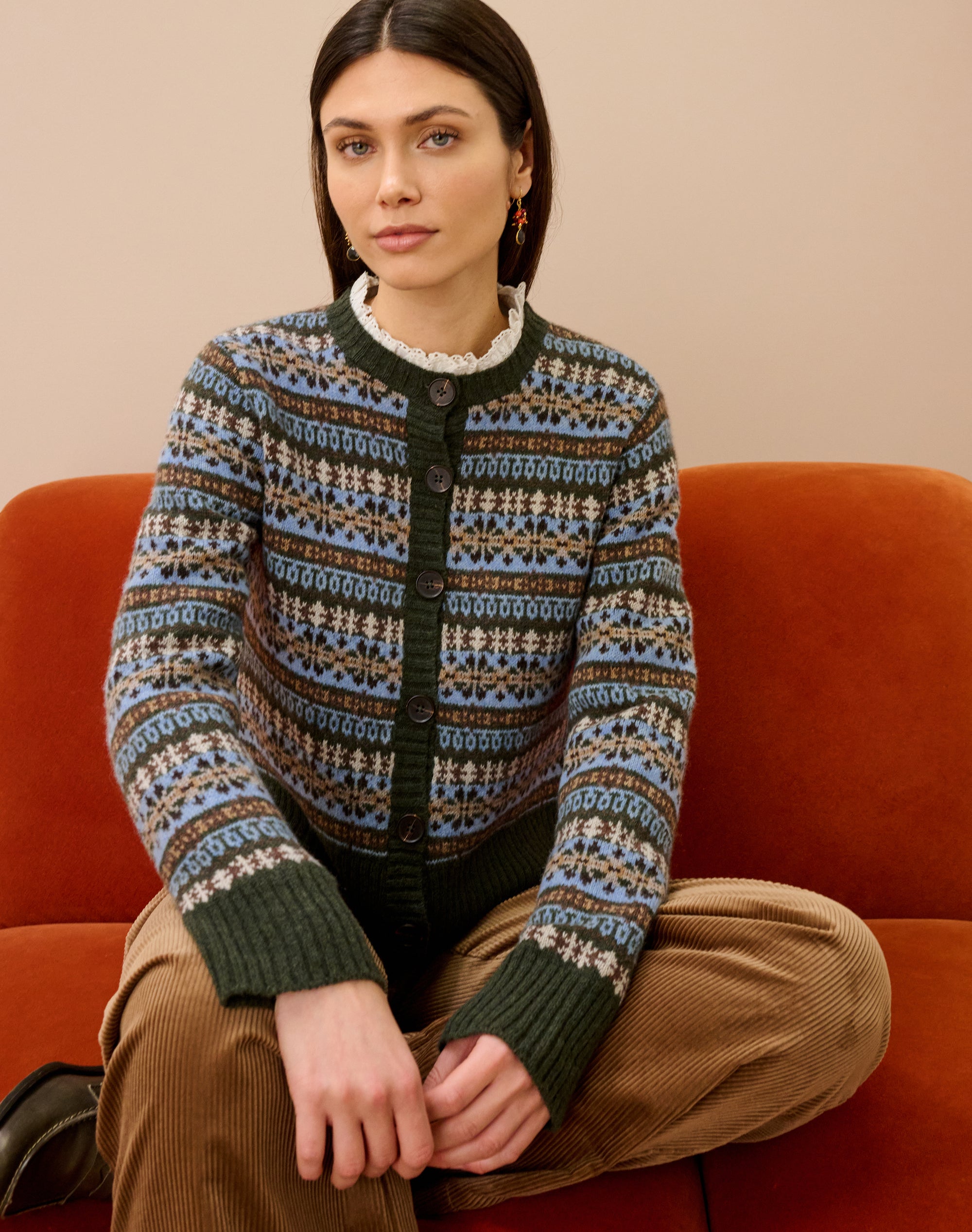 Merino Lambswool Fair Isle Cardigan