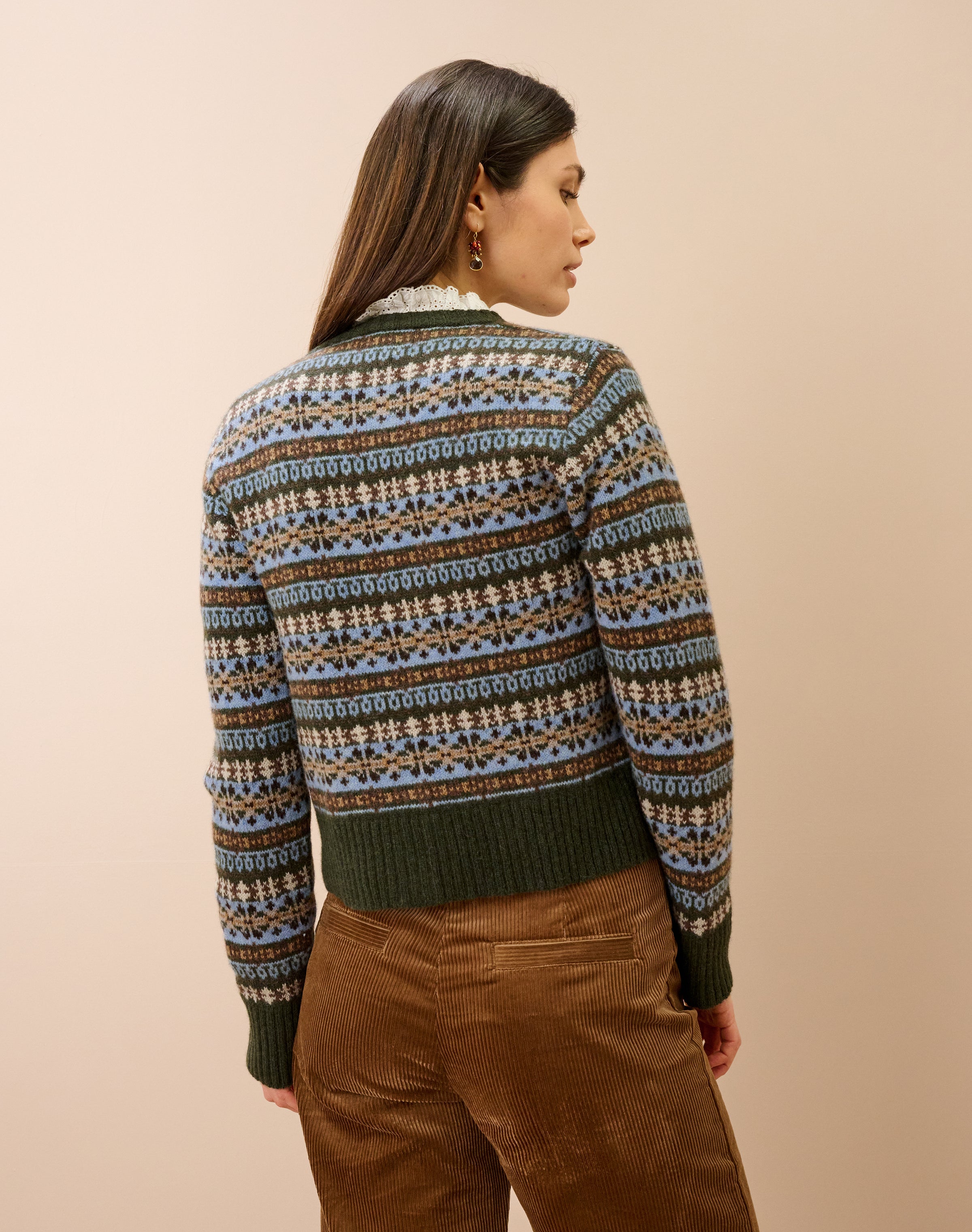 Merino Lambswool Fair Isle Cardigan