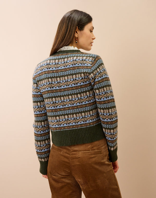 Merino Lambswool Fair Isle Cardigan