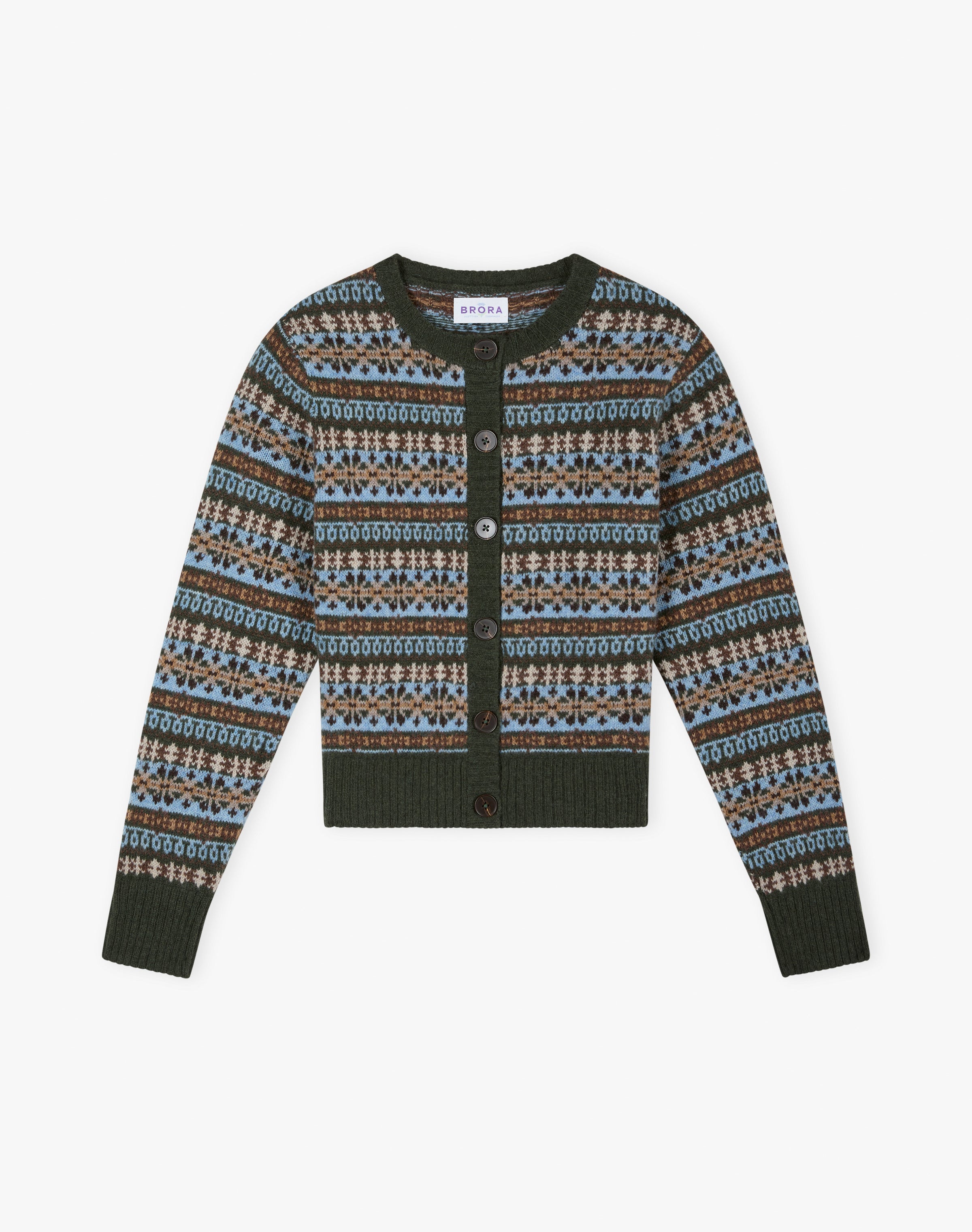 Merino Lambswool Fair Isle Cardigan