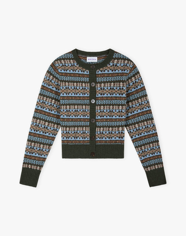 Merino Lambswool Fair Isle Cardigan