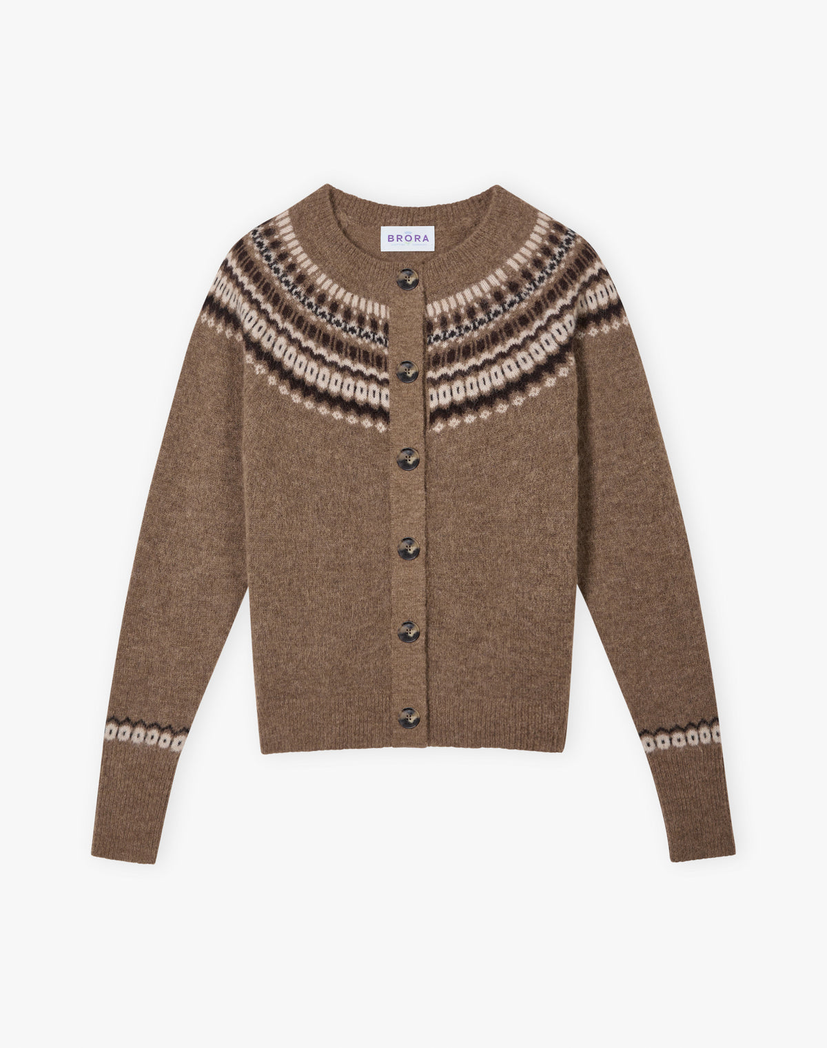 Alpaca Fair Isle Yoke Cardigan