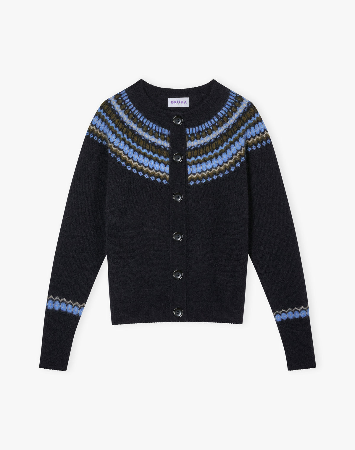 Alpaca Fair Isle Yoke Cardigan
