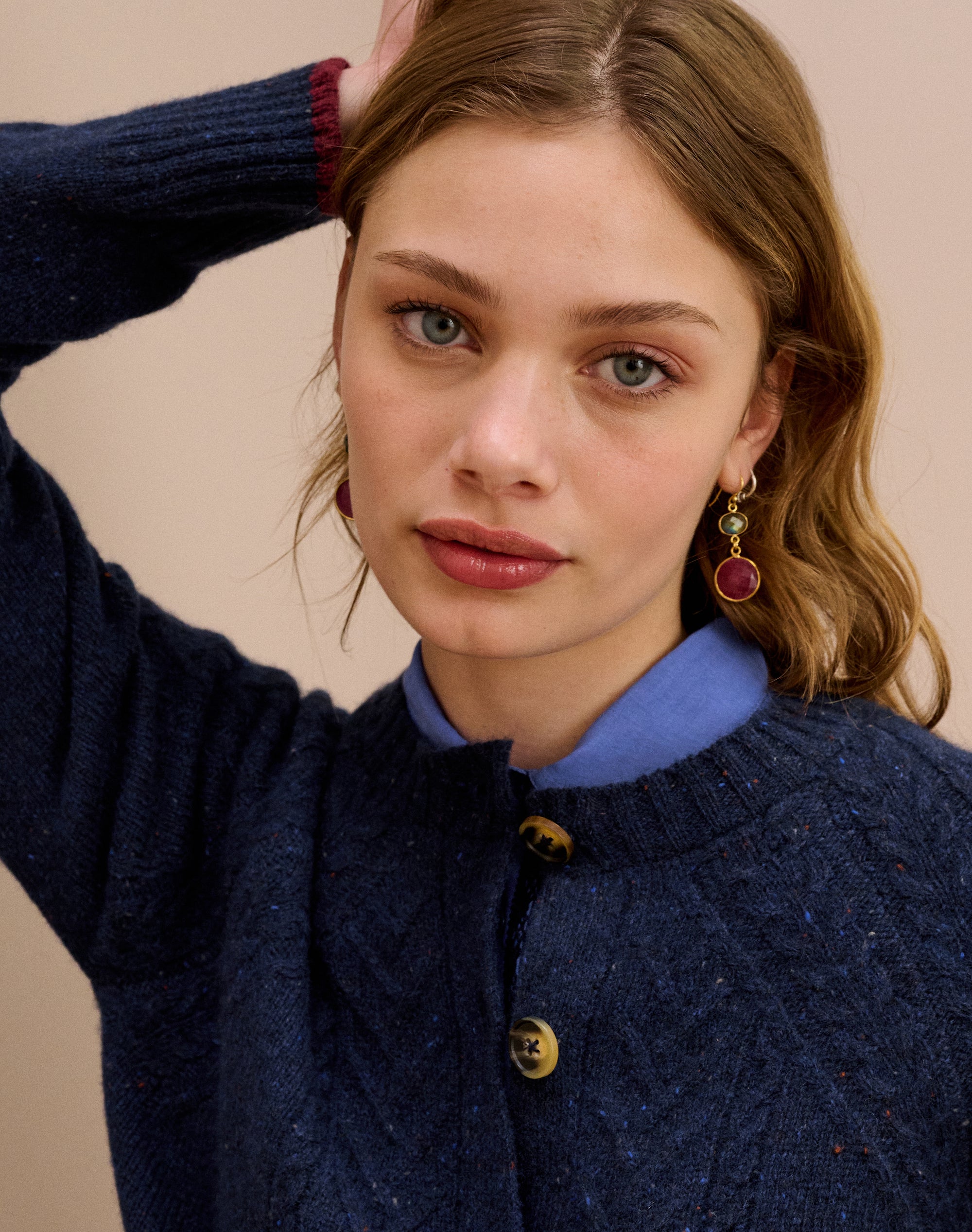 Wool Donegal Guernsey Cardigan