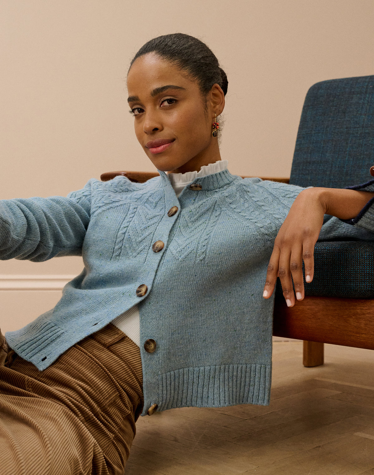 Wool Donegal Guernsey Cardigan