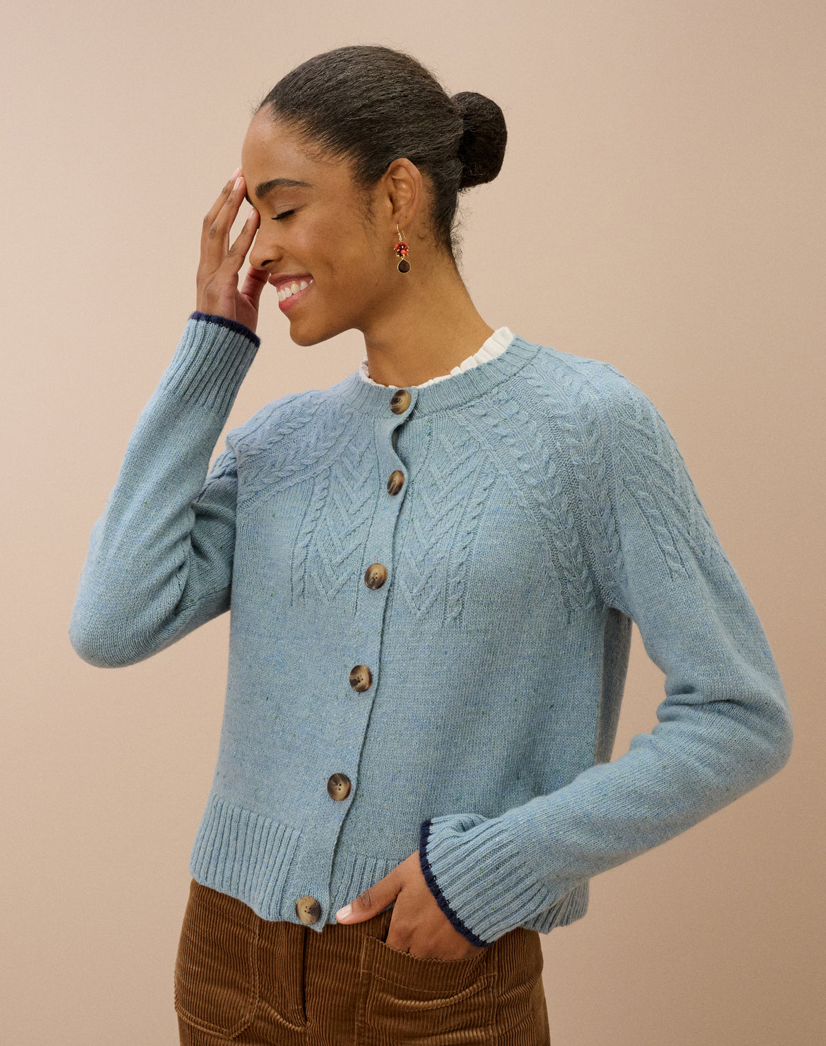 Wool Donegal Guernsey Cardigan