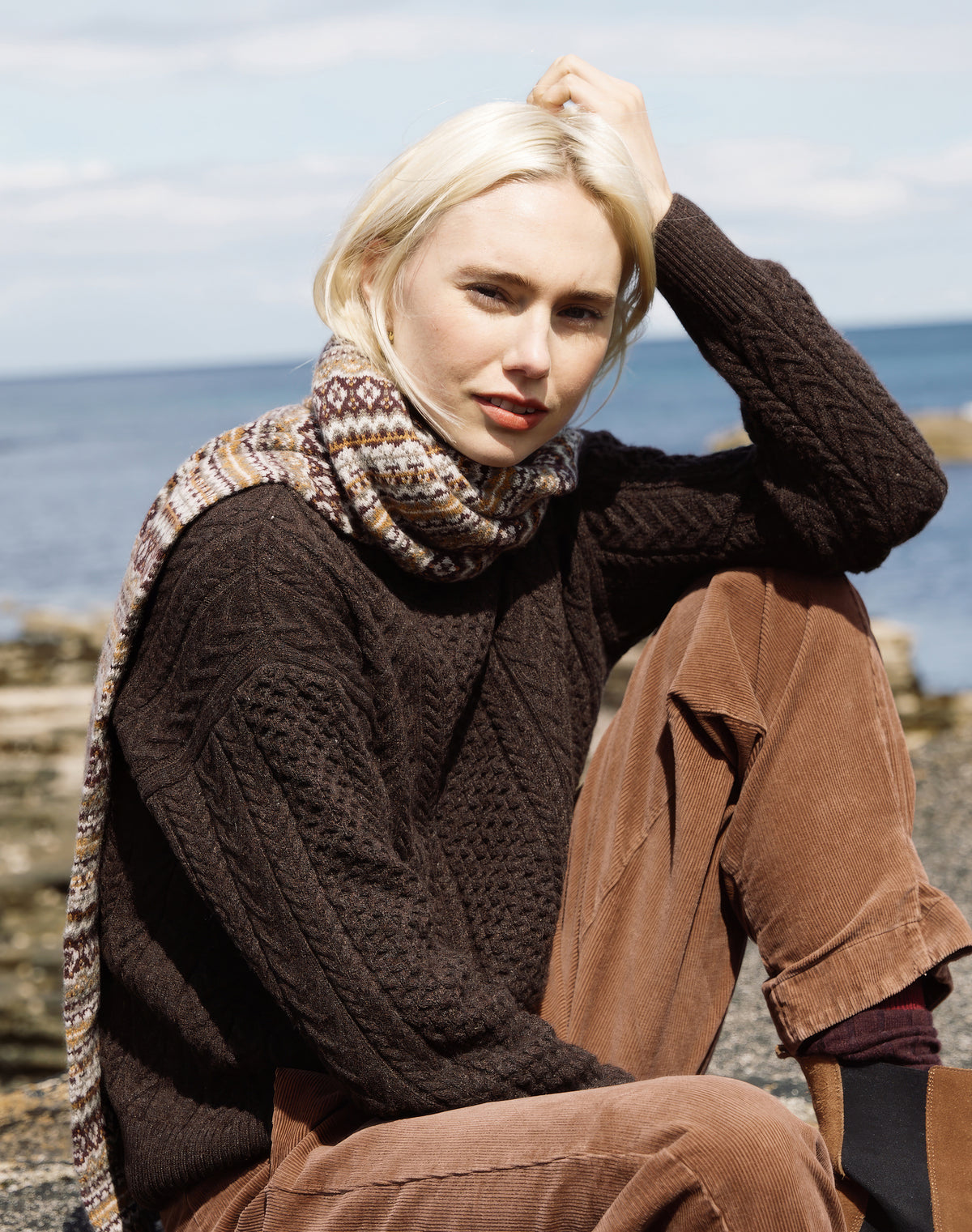 Supersoft Lambswool Aran Jumper
