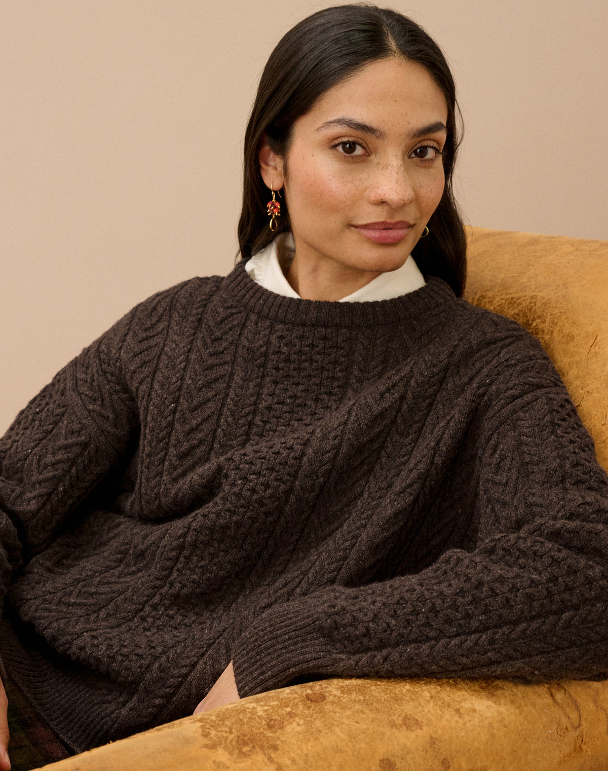 Supersoft Lambswool Aran Jumper