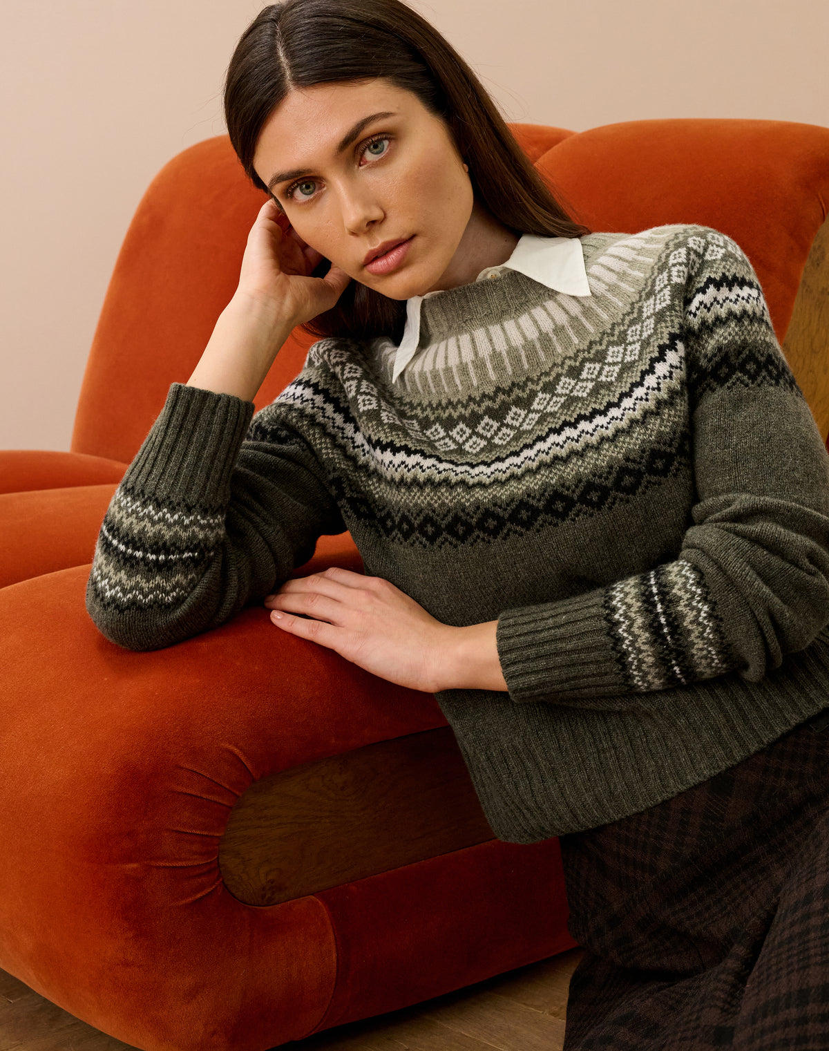 Supersoft Lambswool Fairisle Yoke Jumper