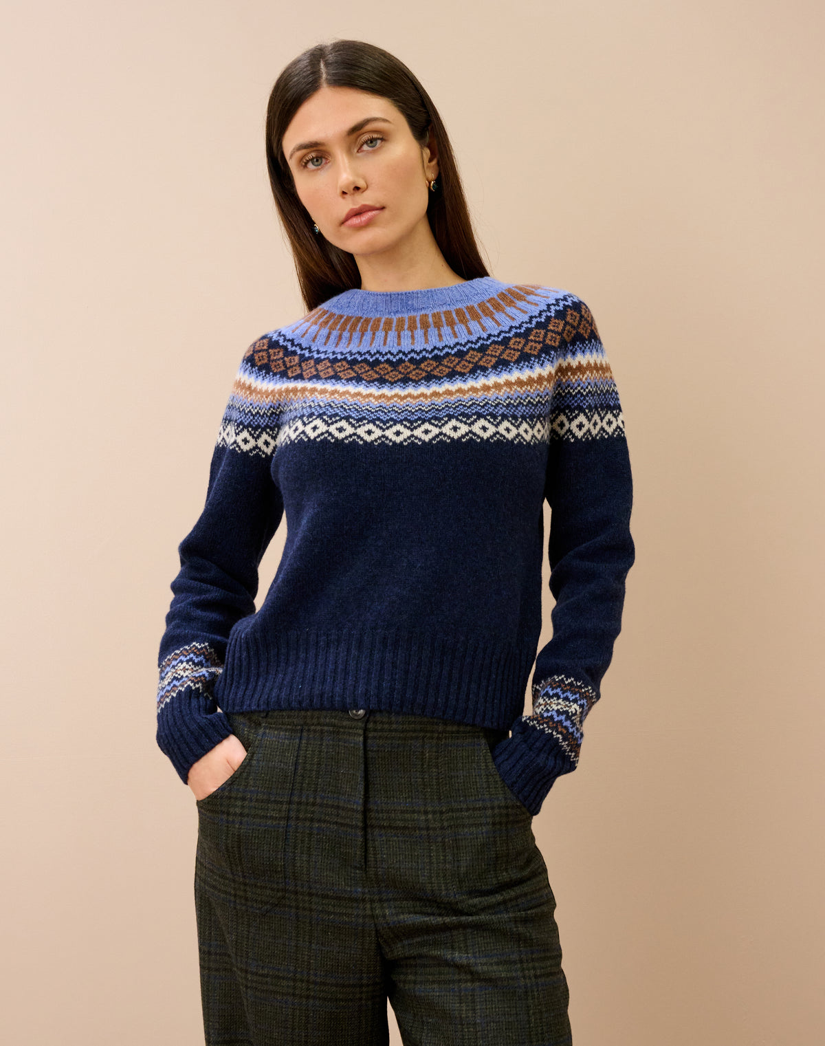 Supersoft Lambswool Fairisle Yoke Jumper