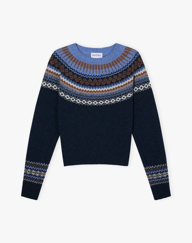 Supersoft Lambswool Fair Isle Yoke Jumper