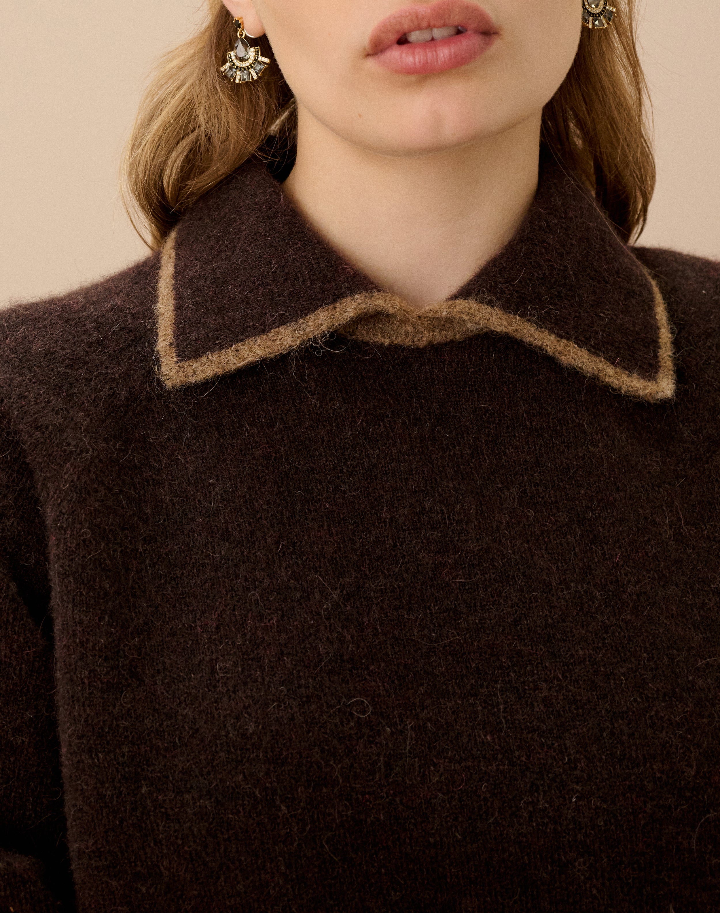 Alpaca Collared Jumper