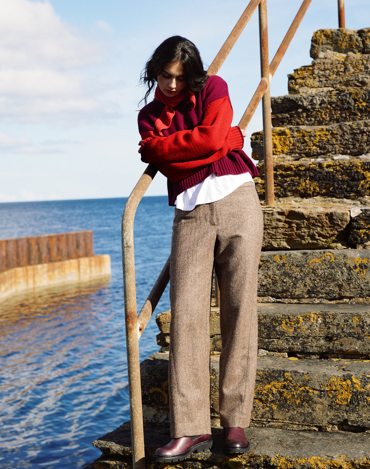 Supersoft Lambswool Colour Block Jumper