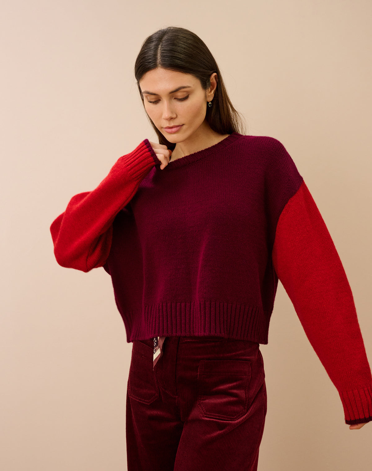Supersoft Lambswool Colour Block Jumper