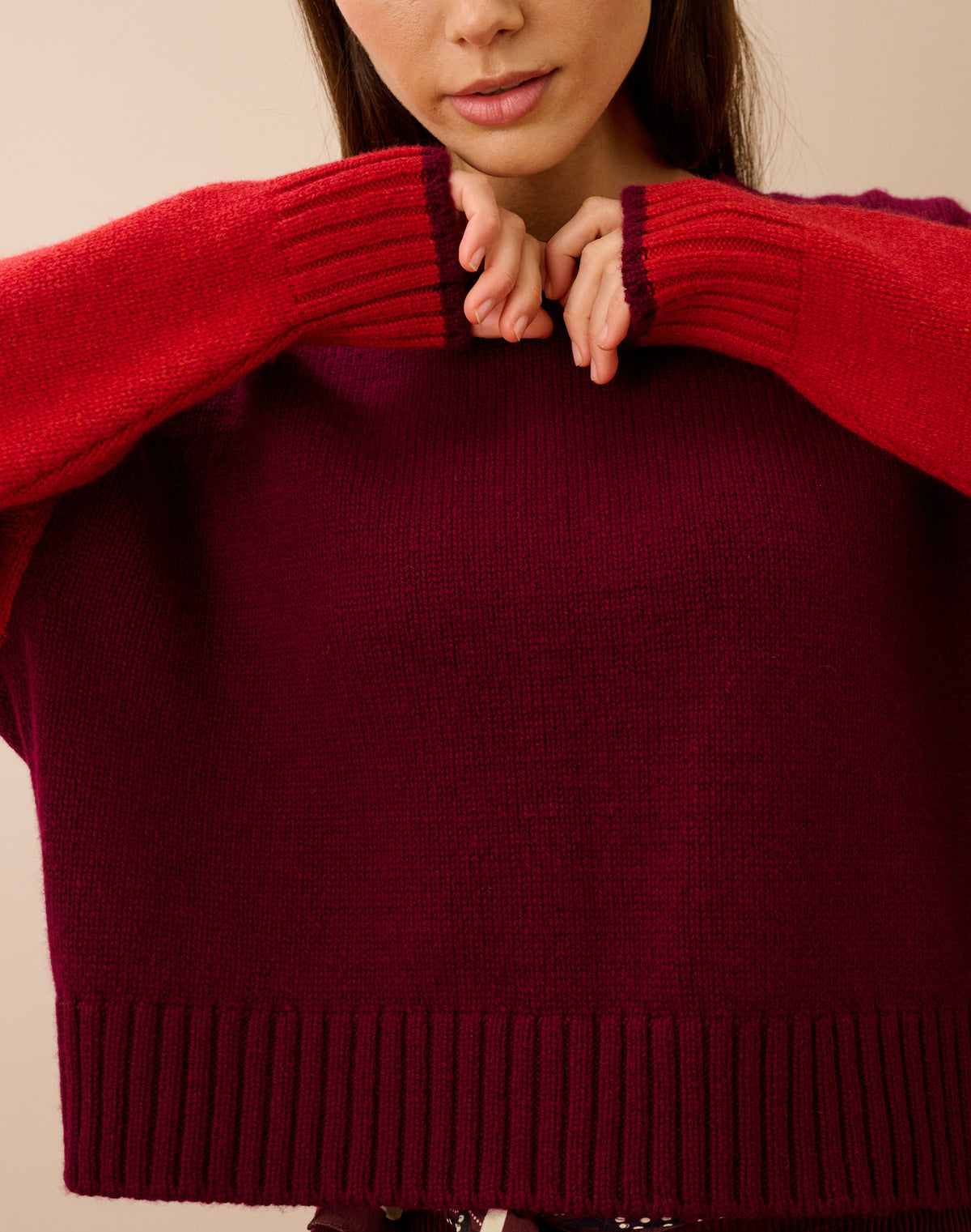 Supersoft Lambswool Colour Block Jumper