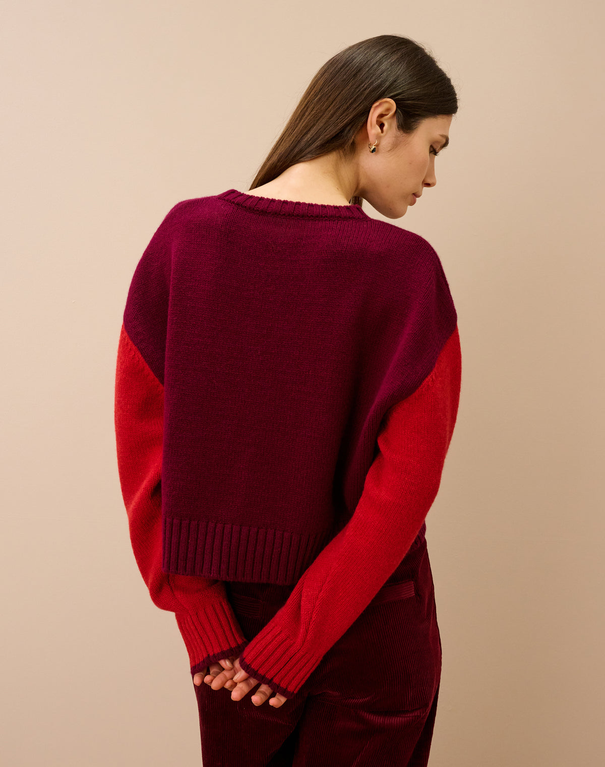 Supersoft Lambswool Colour Block Jumper