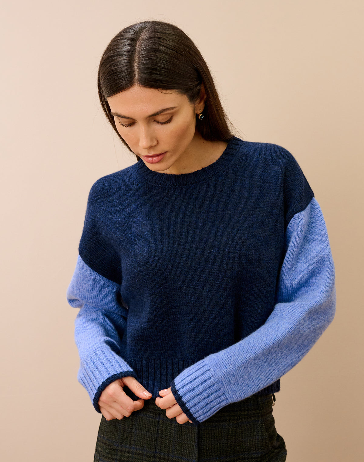 Supersoft Lambswool Colour Block Jumper
