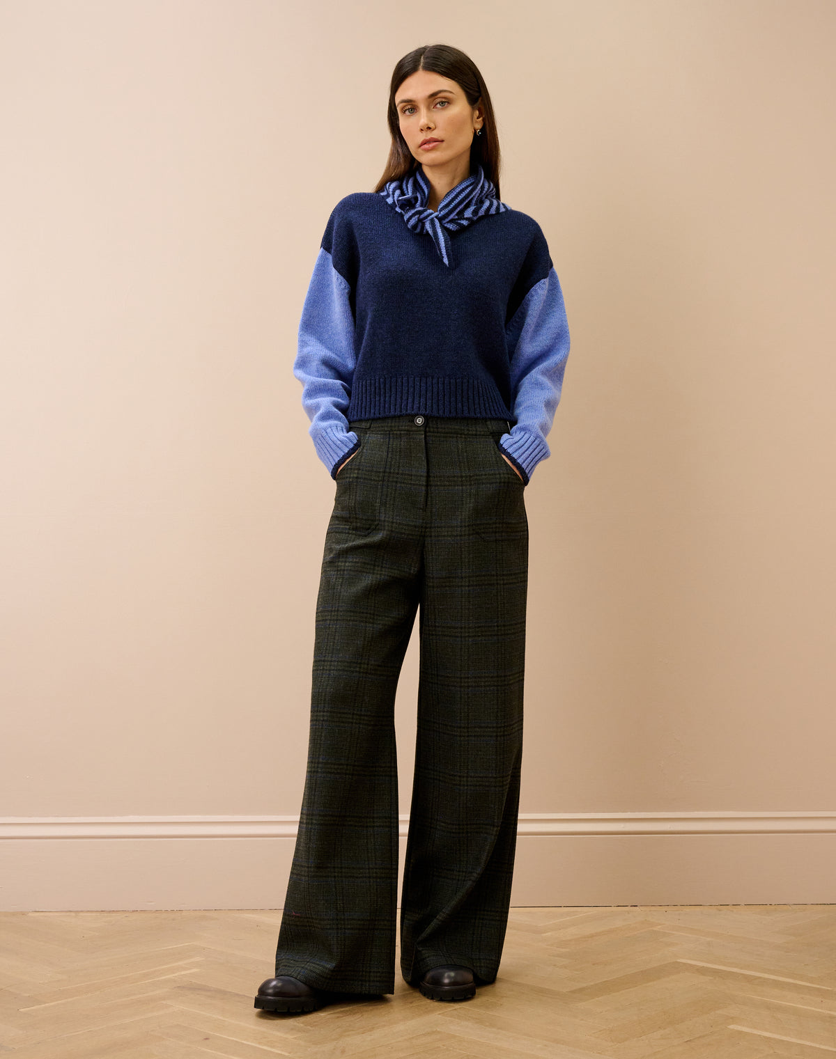 Supersoft Lambswool Colour Block Jumper
