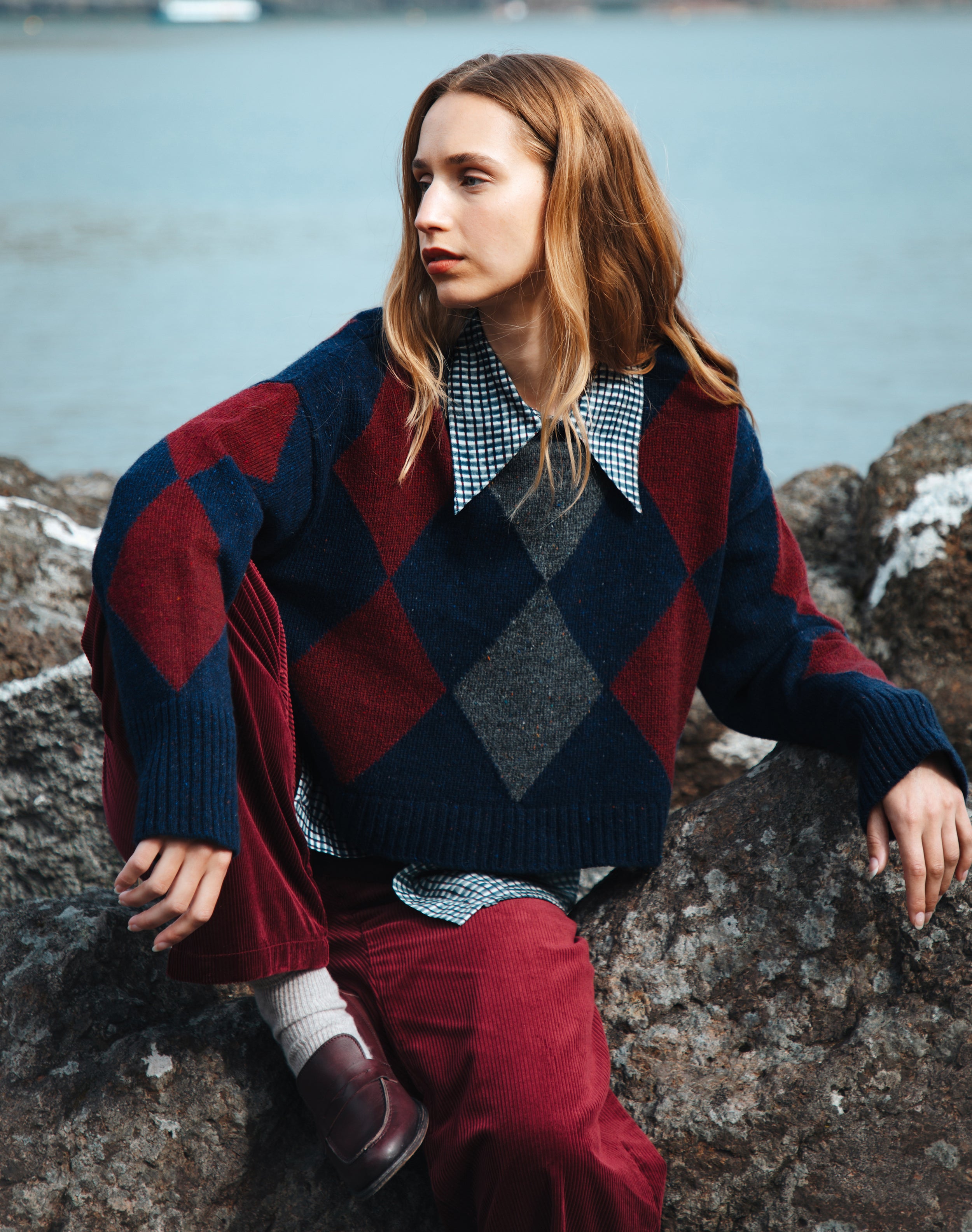 Wool Donegal Argyle Jumper