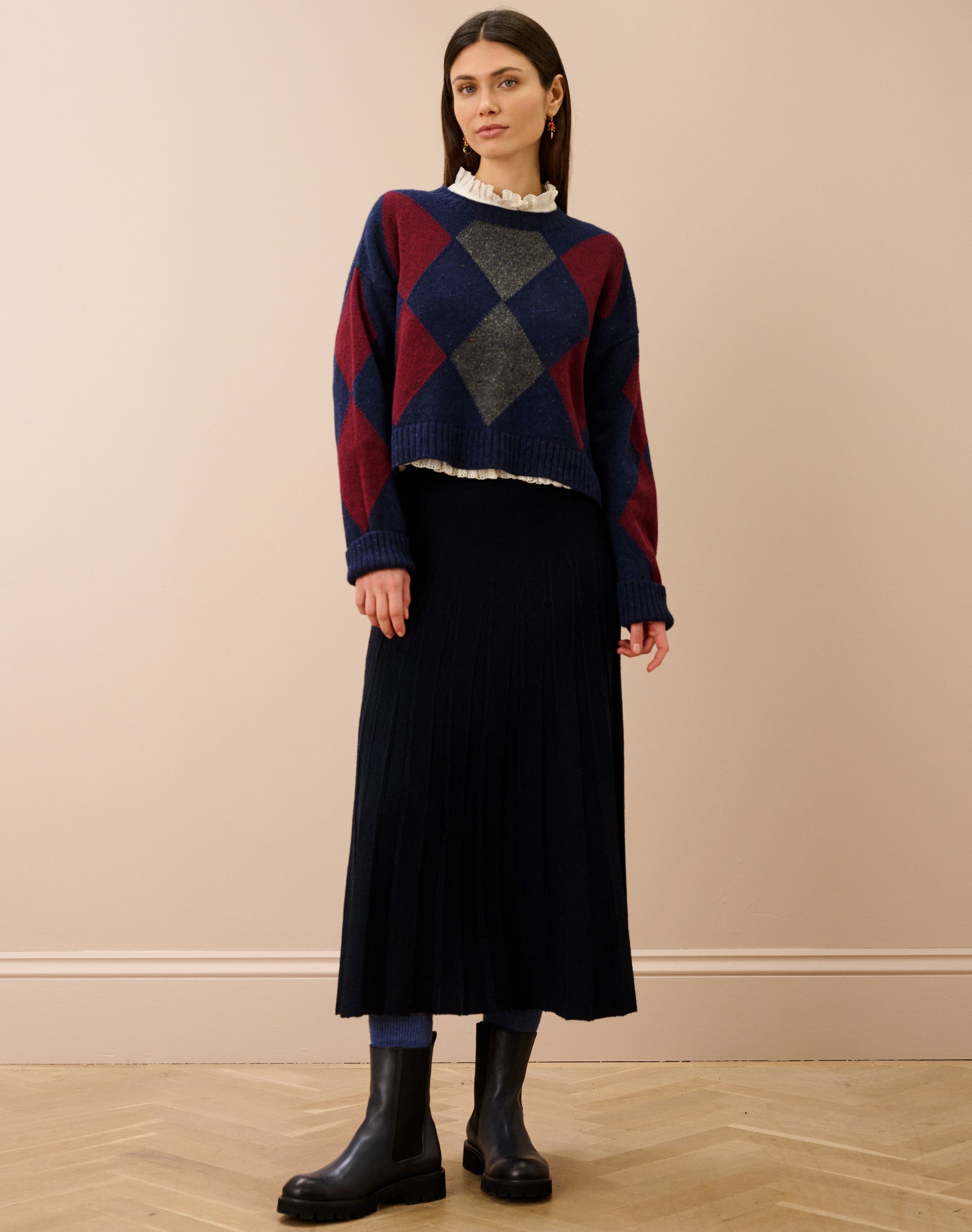 Wool Donegal Argyle Jumper