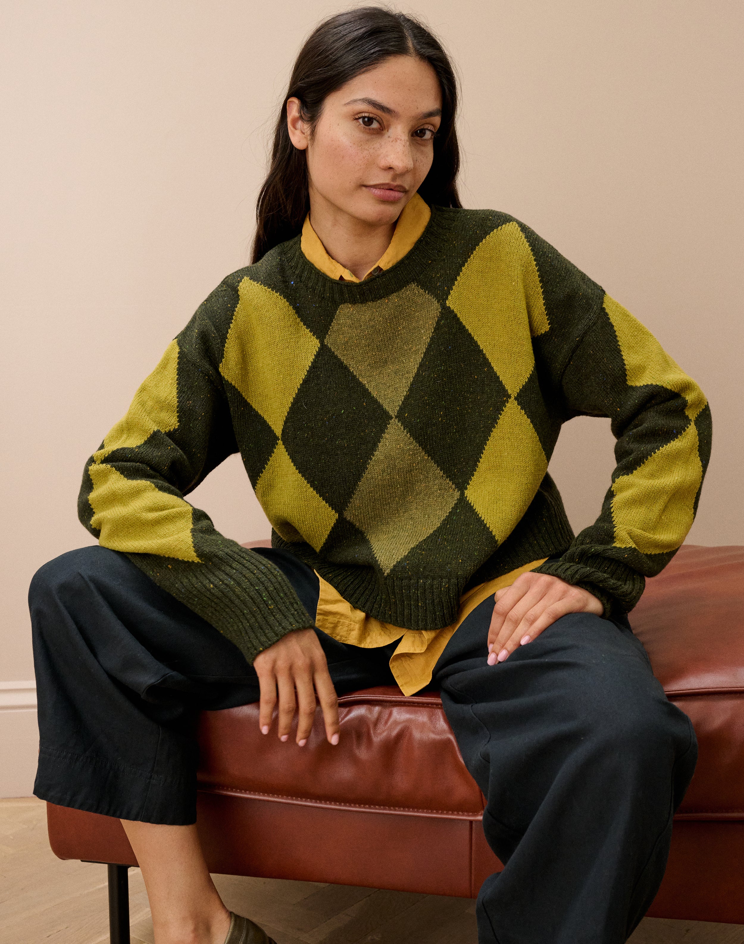 Wool Donegal Argyle Jumper