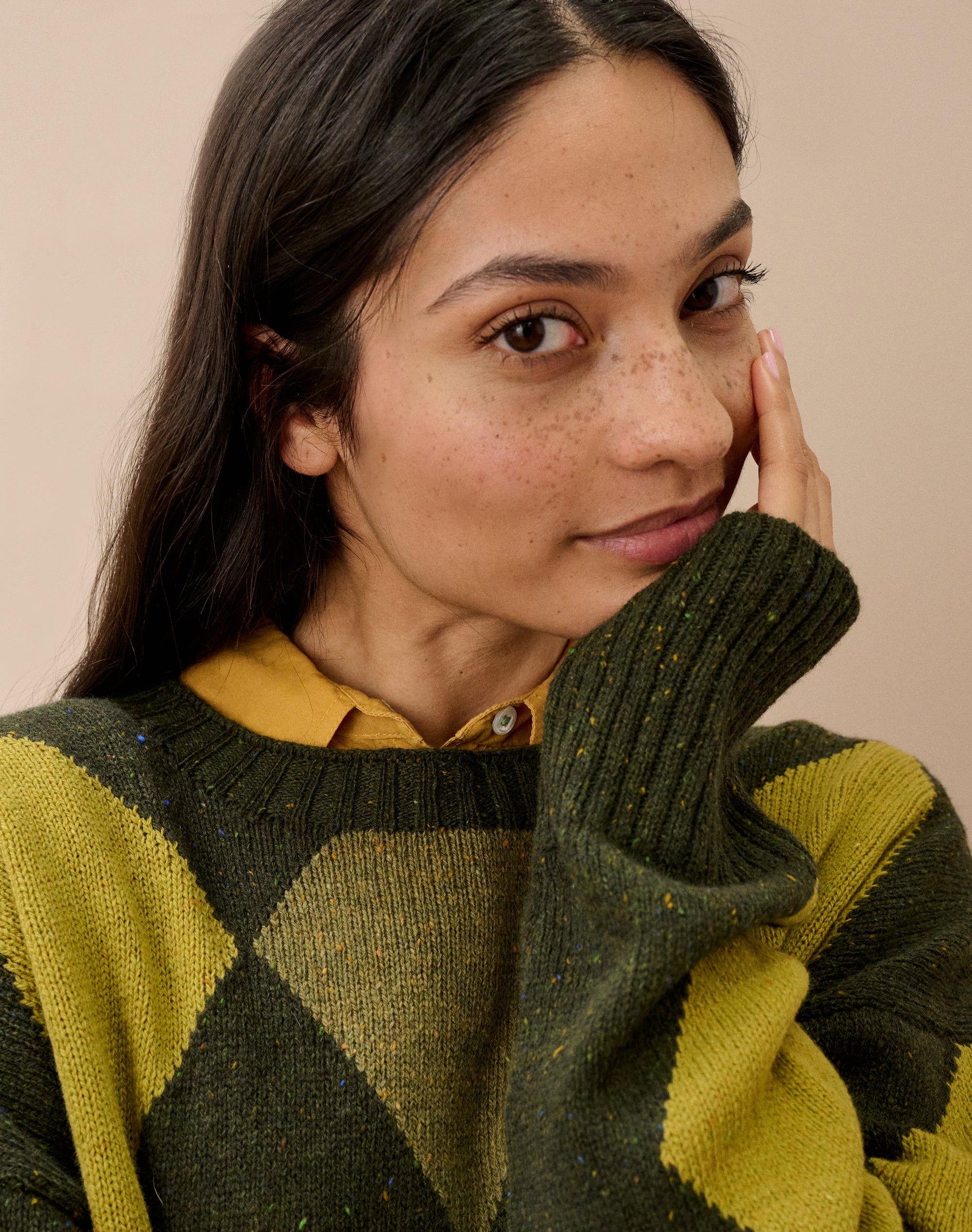 Wool Donegal Argyle Jumper