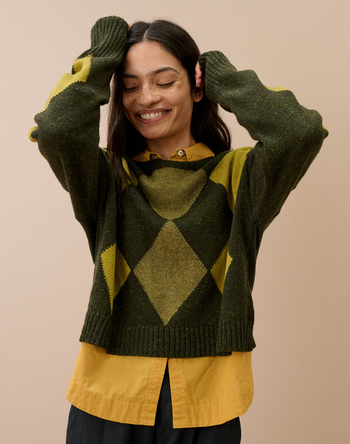 Wool Donegal Argyle Jumper