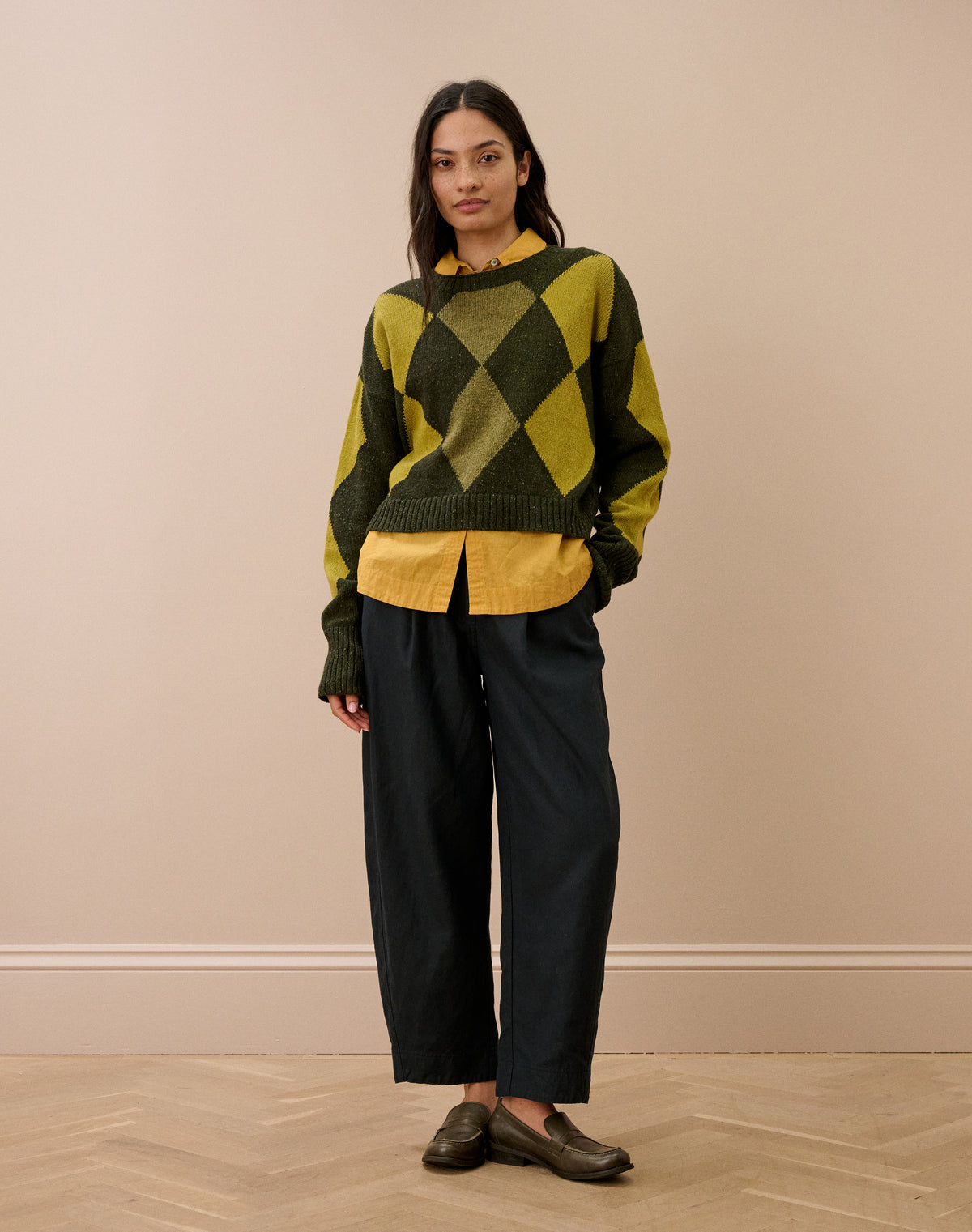 Wool Donegal Argyle Jumper