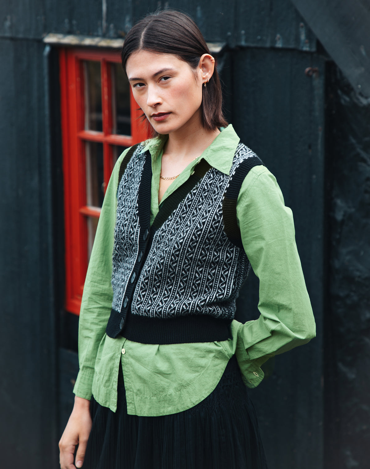 Supersoft Lambswool Folk Waistcoat