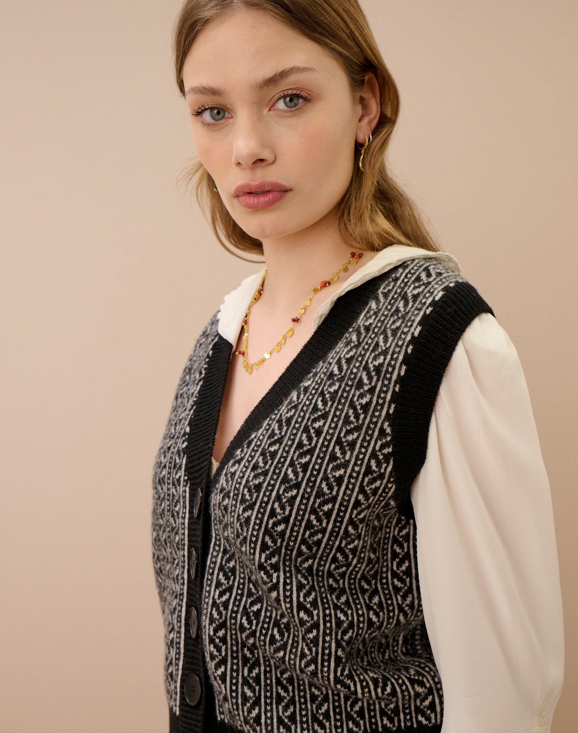 Supersoft Lambswool Folk Waistcoat