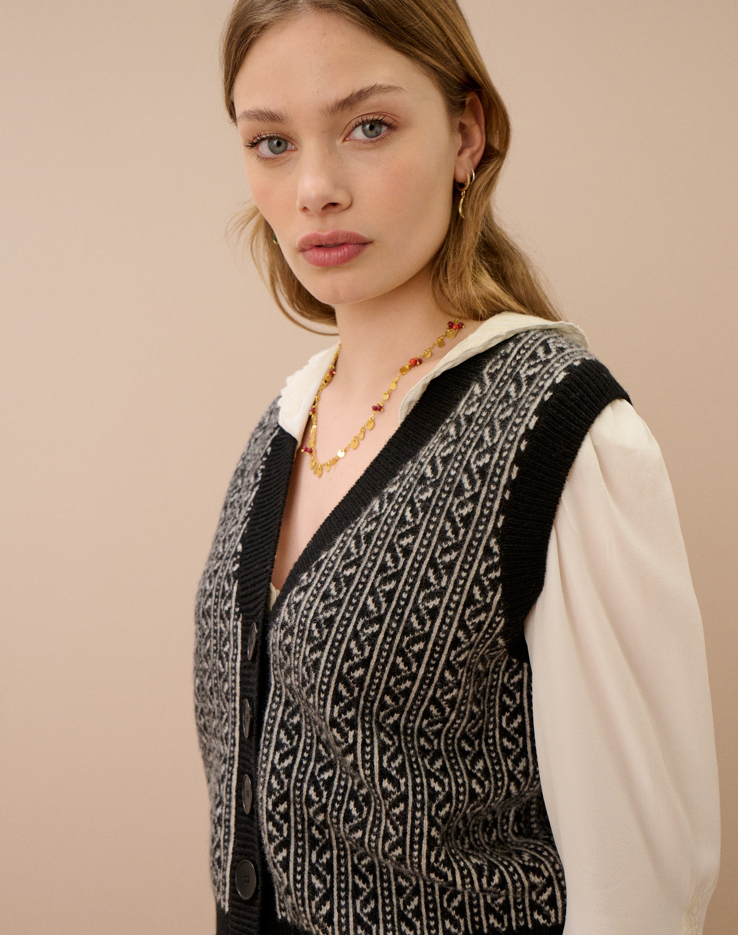 Supersoft Lambswool Folk Waistcoat