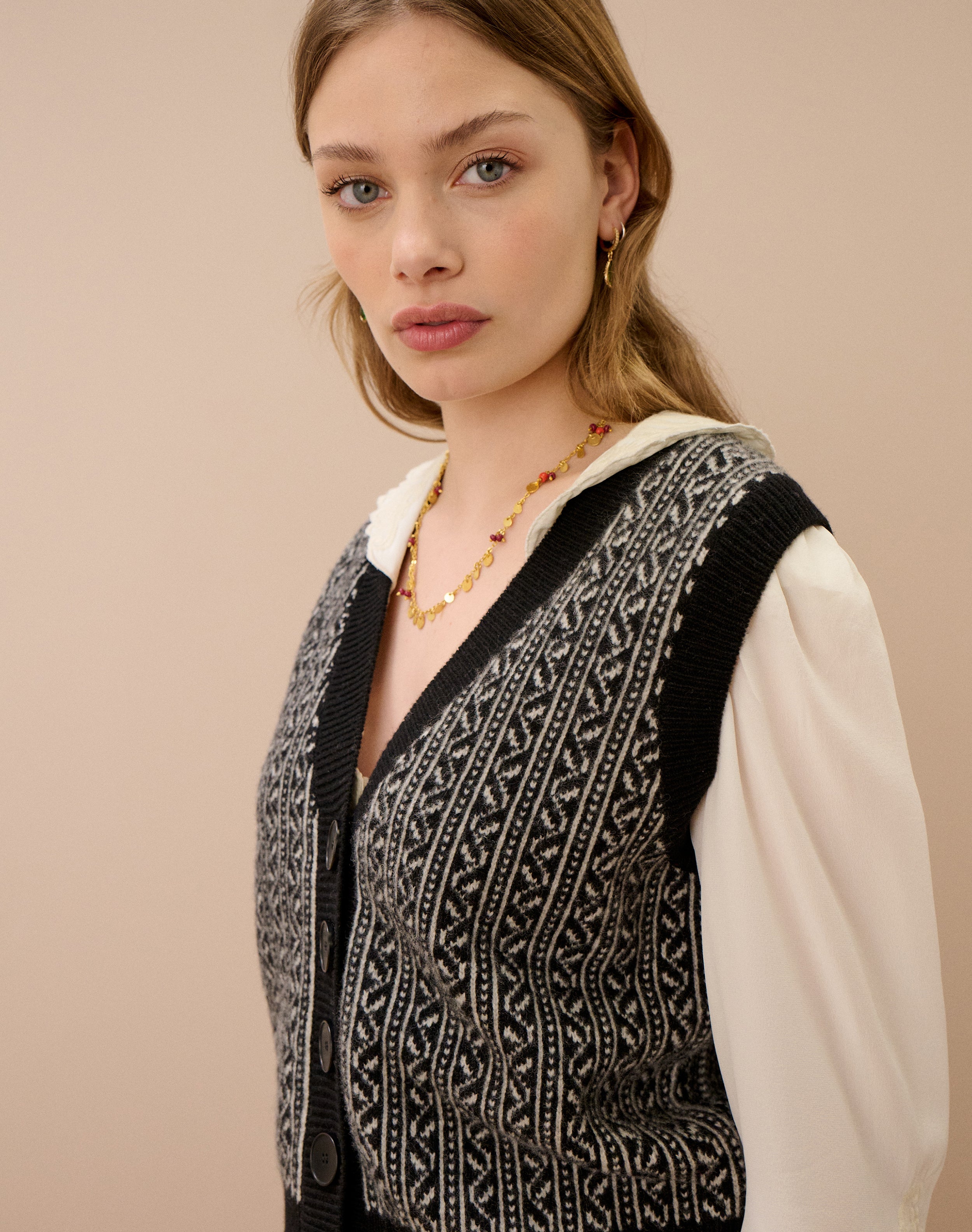Supersoft Lambswool Folk Waistcoat