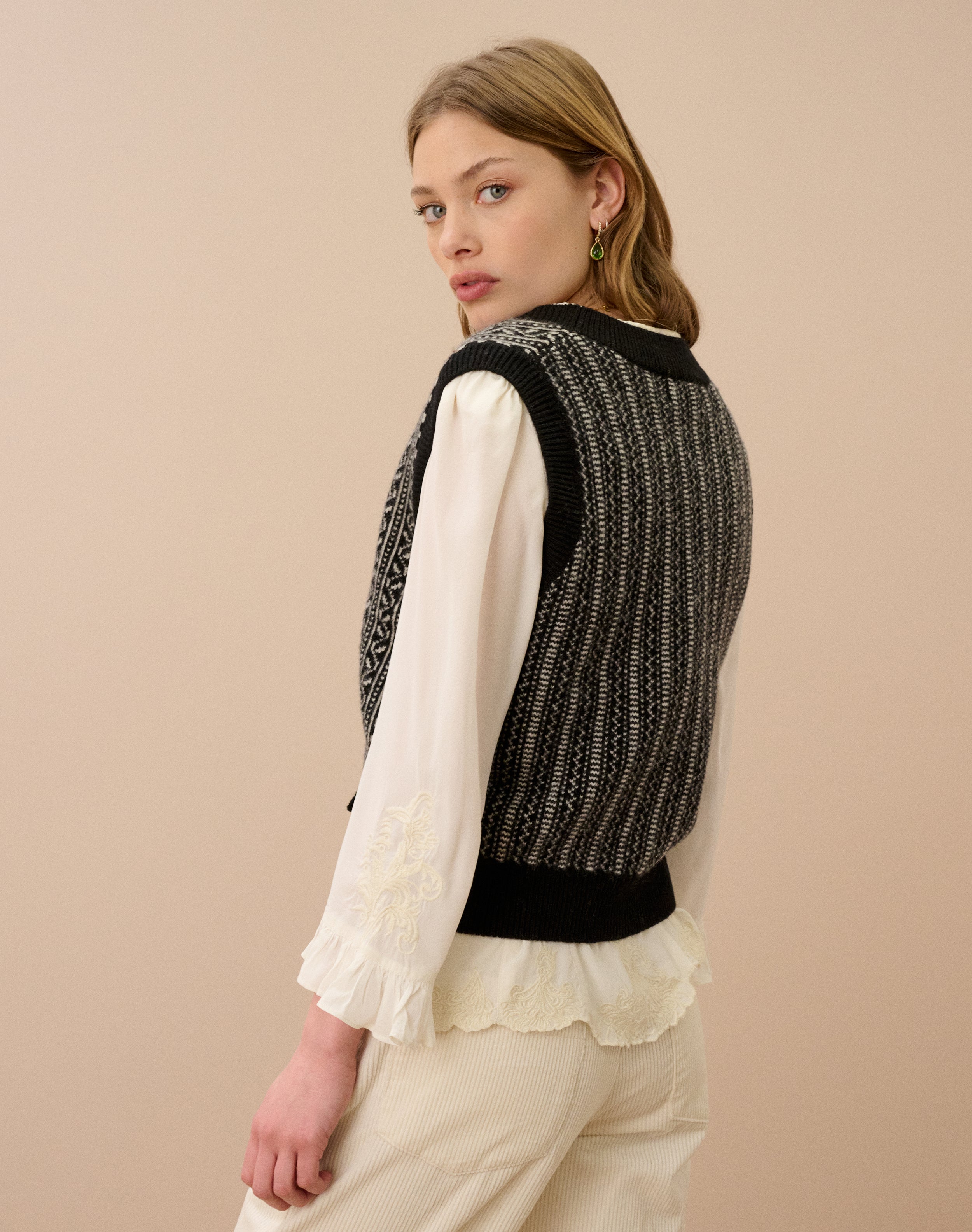 Supersoft Lambswool Folk Waistcoat