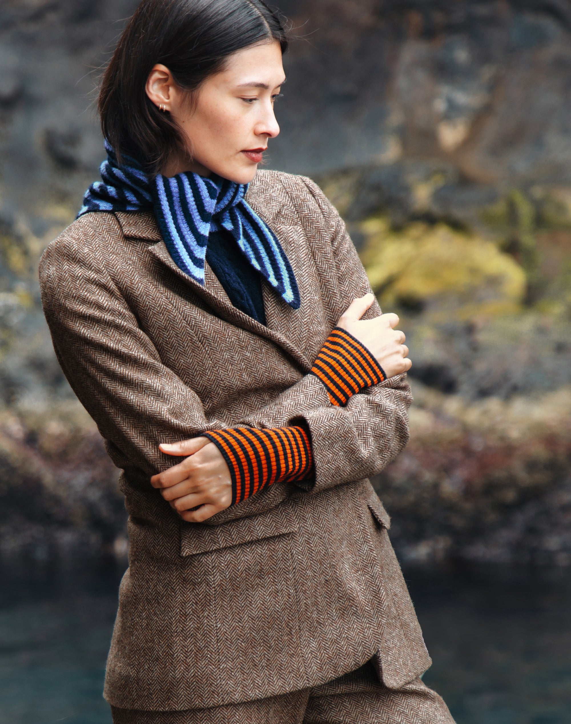 Supersoft Lambswool Striped Neck Tie