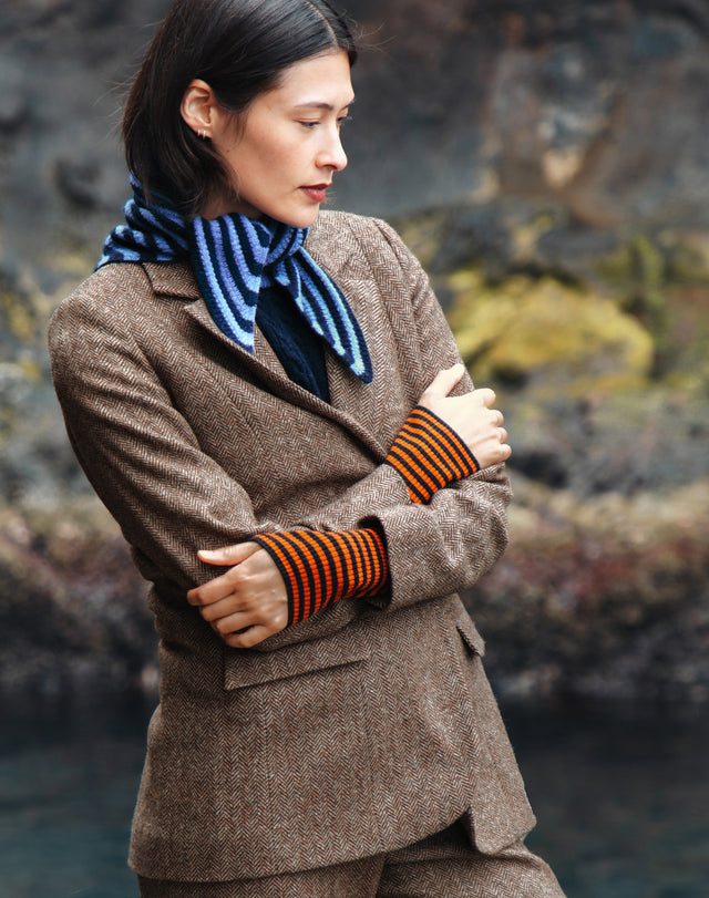 Supersoft Lambswool Striped Neck Tie
