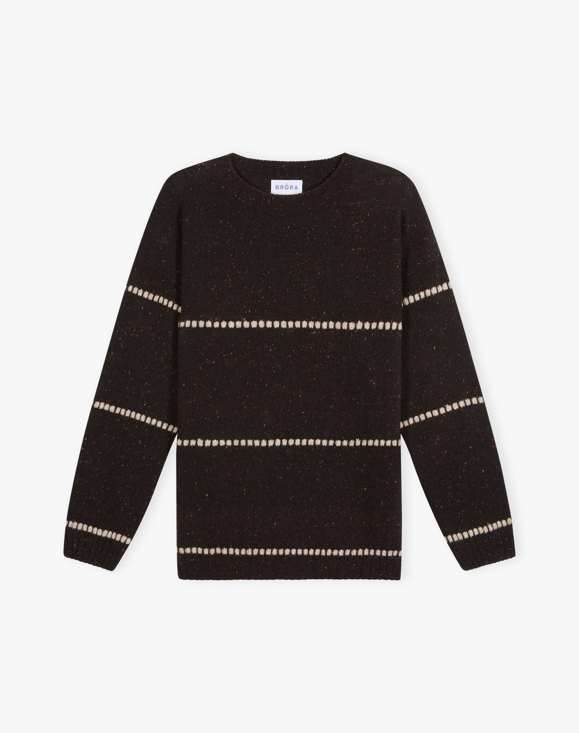 Wool Donegal Textured Stripe Jumper