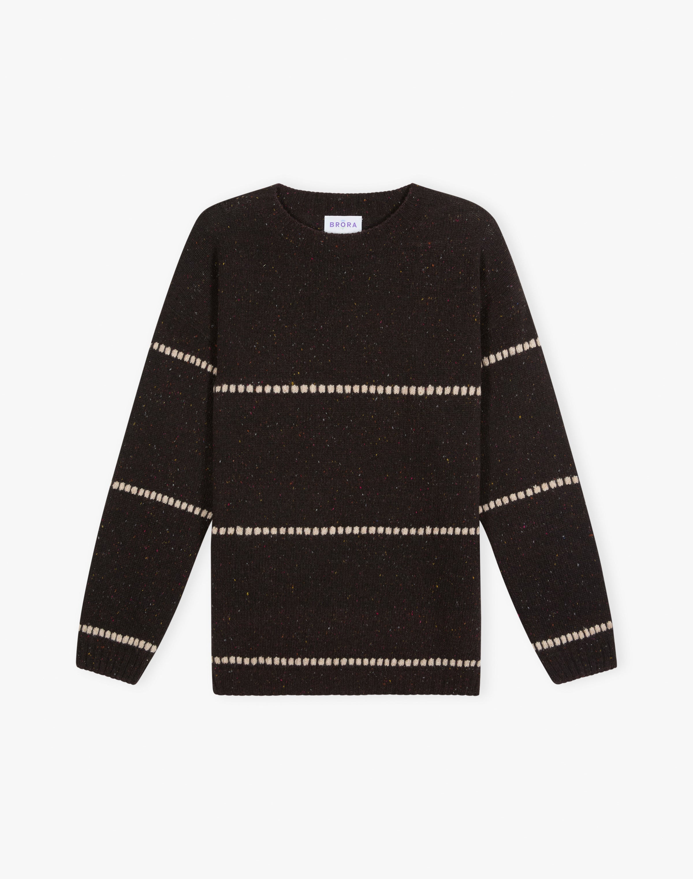 Wool Donegal Textured Stripe Jumper