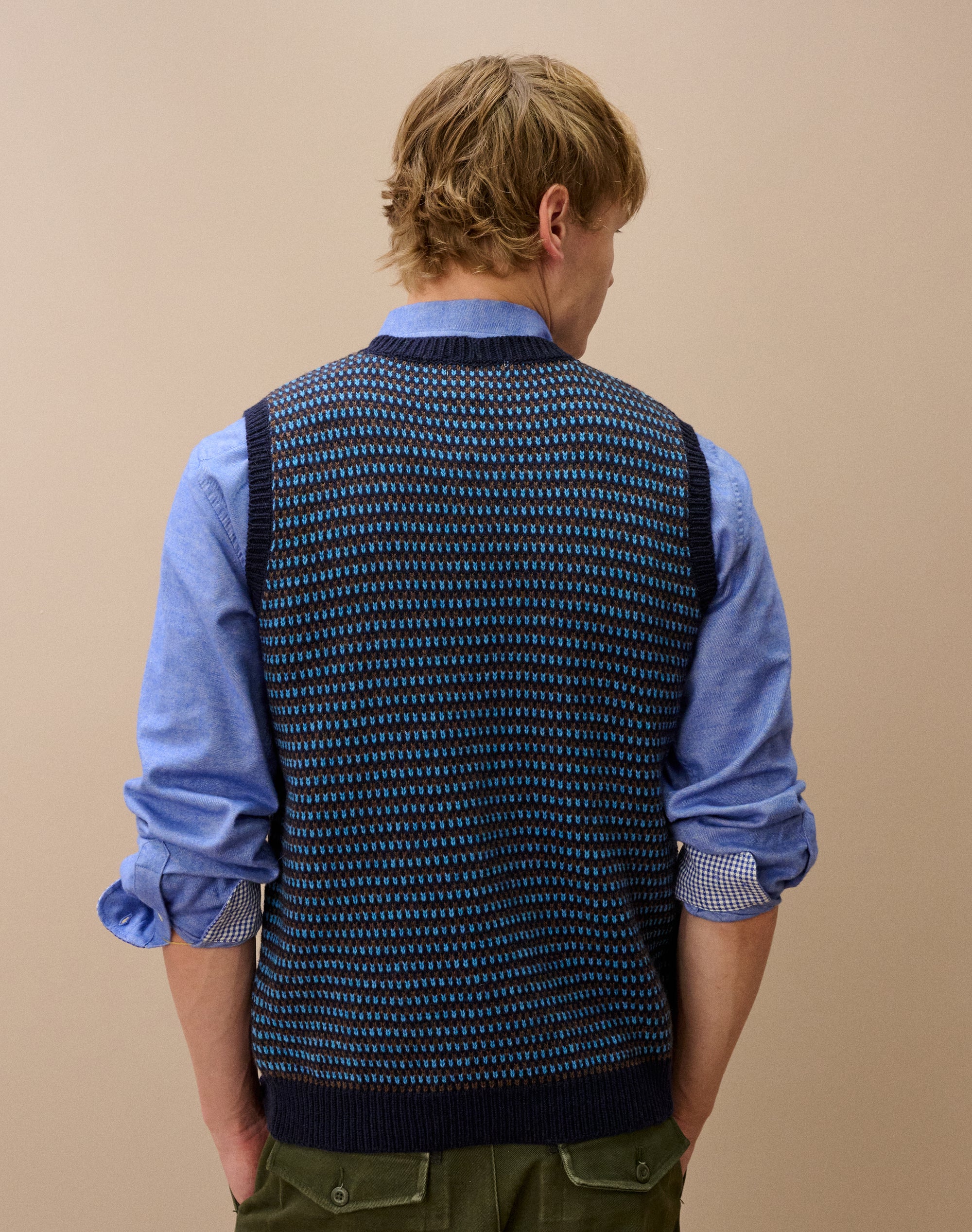 Merino Lambswool Birdseye Waistcoat
